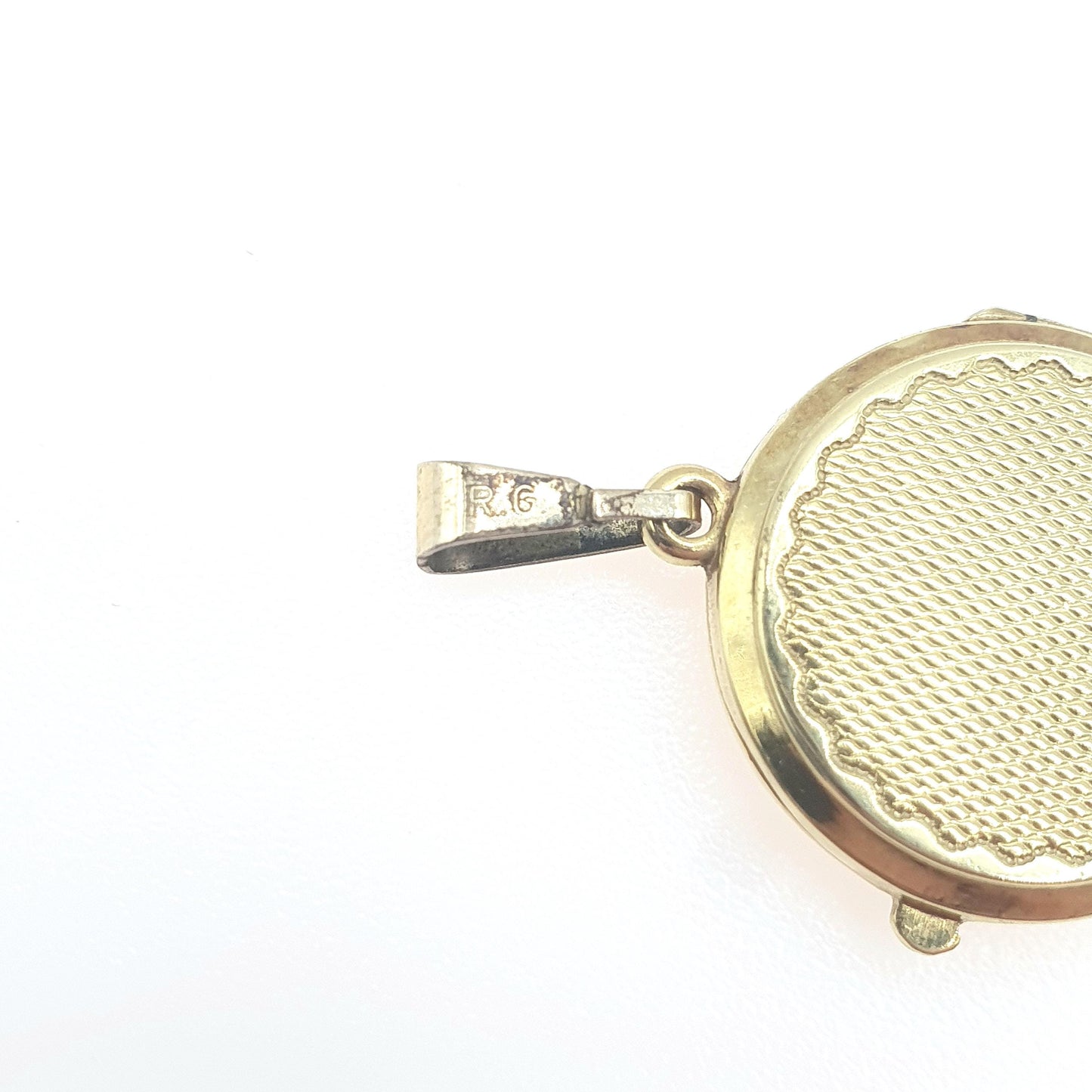 Vintage Rolled Gold Round Locket Gyroscope Sunburst Pattern Gold Filled Gift Photo Keepsake Womens Unisex Jewellery Jewelry
