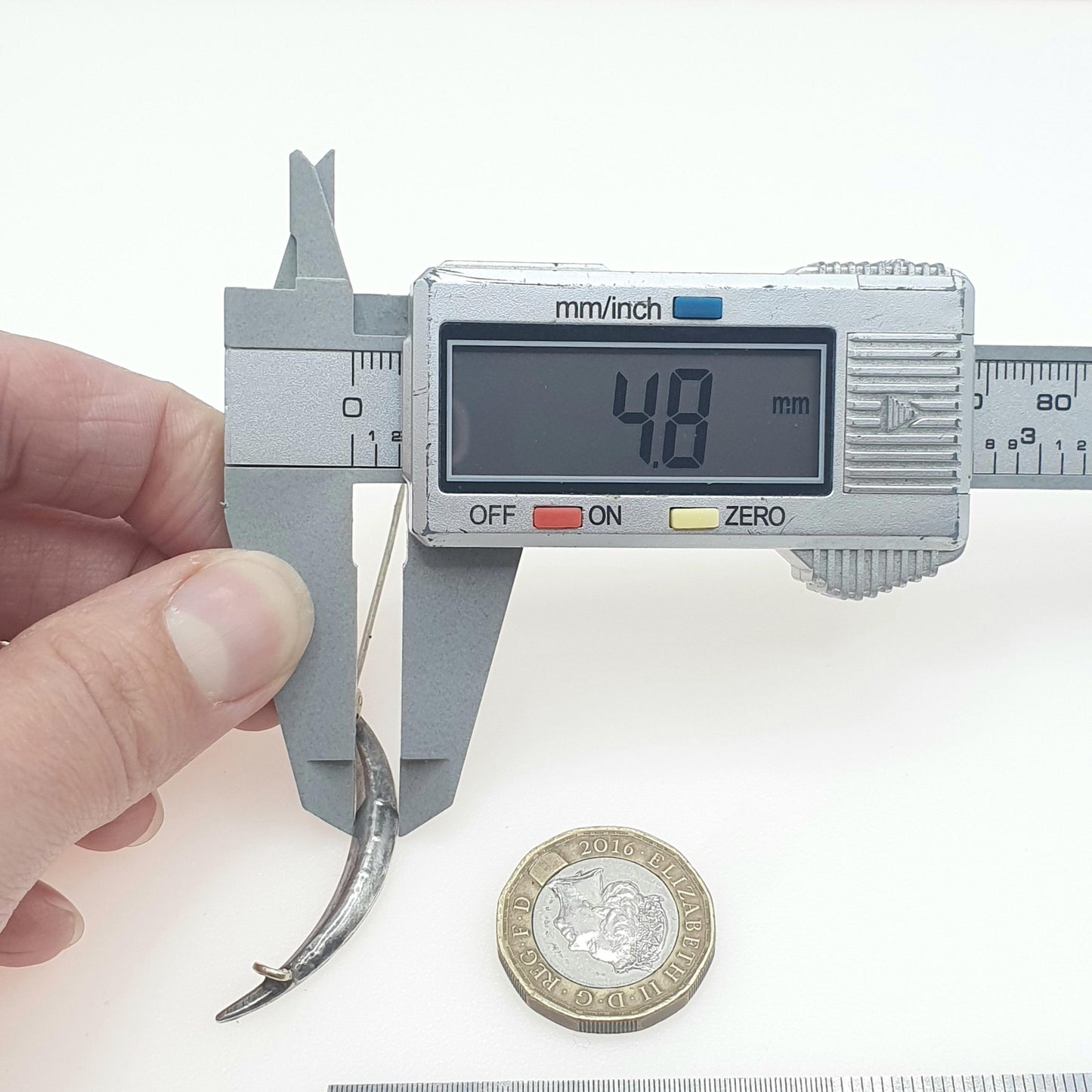 Antique Solid Silver Crescent Moon Diamond Paste Brooch Victorian Sparkly Vintage Celestial Womens Jewelry Jewellery 1800s Genuine