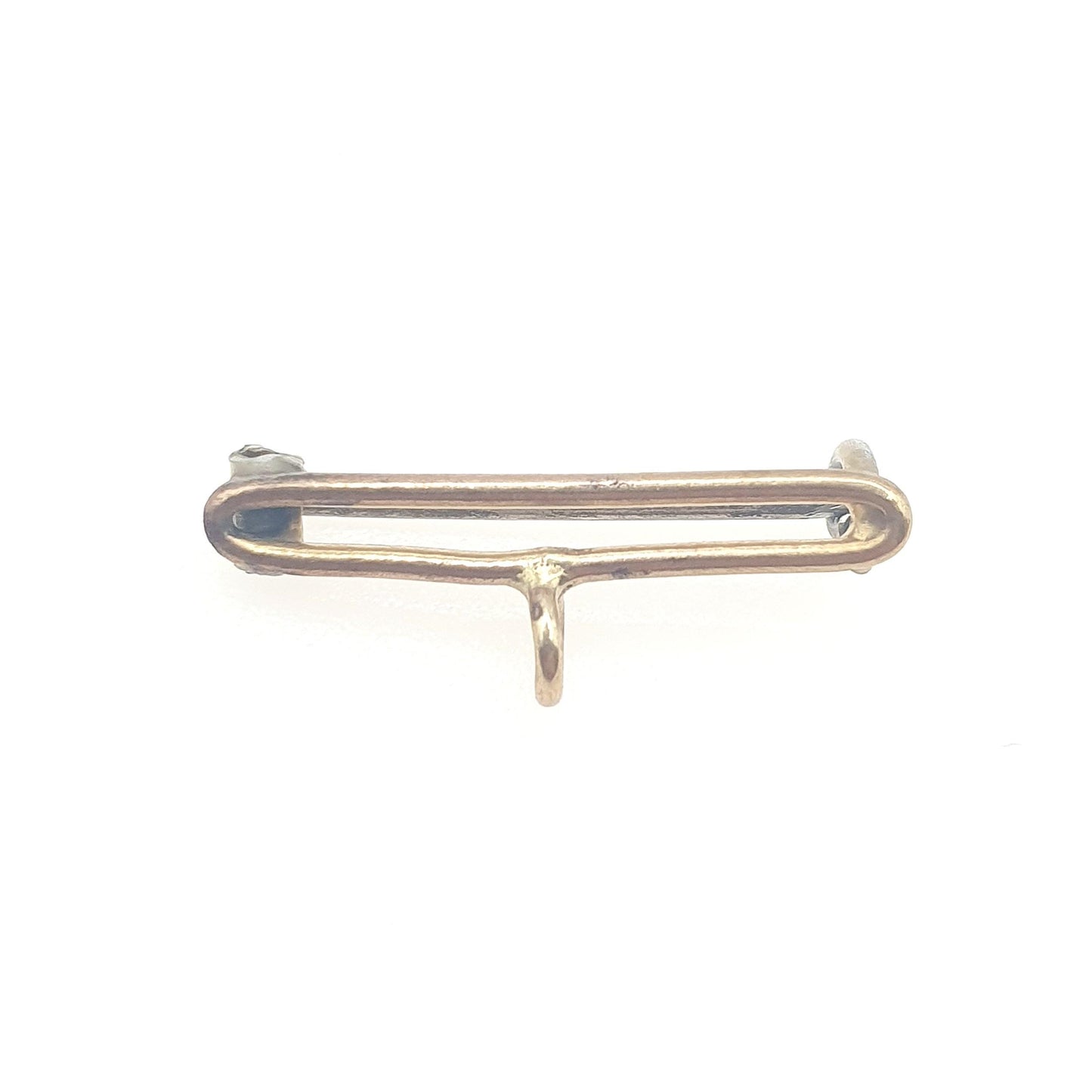 Antique Victorian Rolled Gold Nurse Fob Bar Brooch Pin Gold Filled Paperclip Style Unisex Womens Jewellery Jewelry