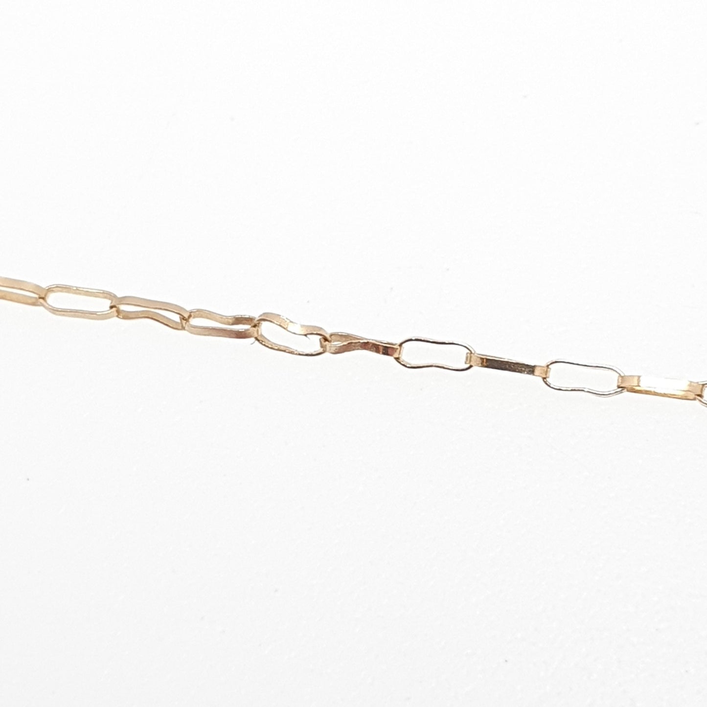 Vintage 9k 9ct Gold Chain Necklace Long Box Link Rectangular 52cm 20.4" 0.58g Solid 375 Yellow Womens Mens Jewellery Jewelry