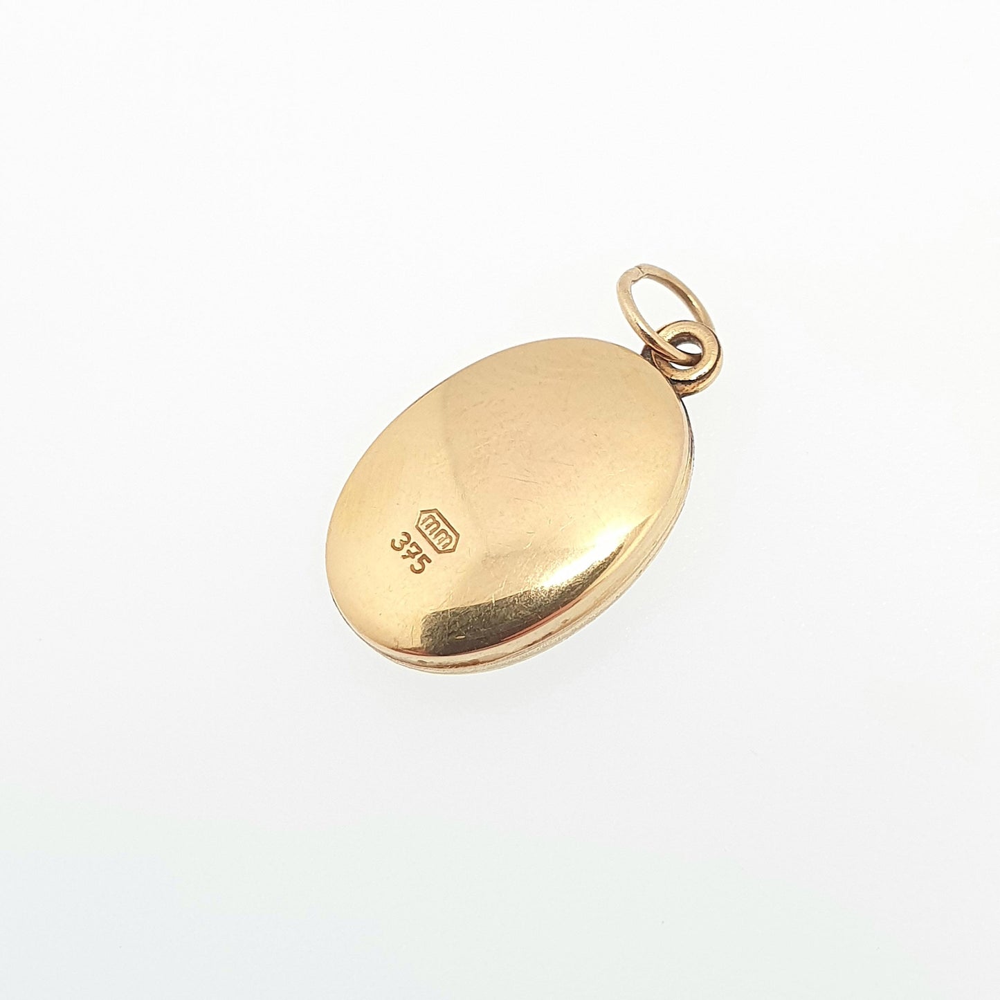 Vintage Solid 9k 9kt Gold Flower Locket Oval All 9ct 9 Carat Small Necklace Photo Picture Pendant Jewelry Jewellery