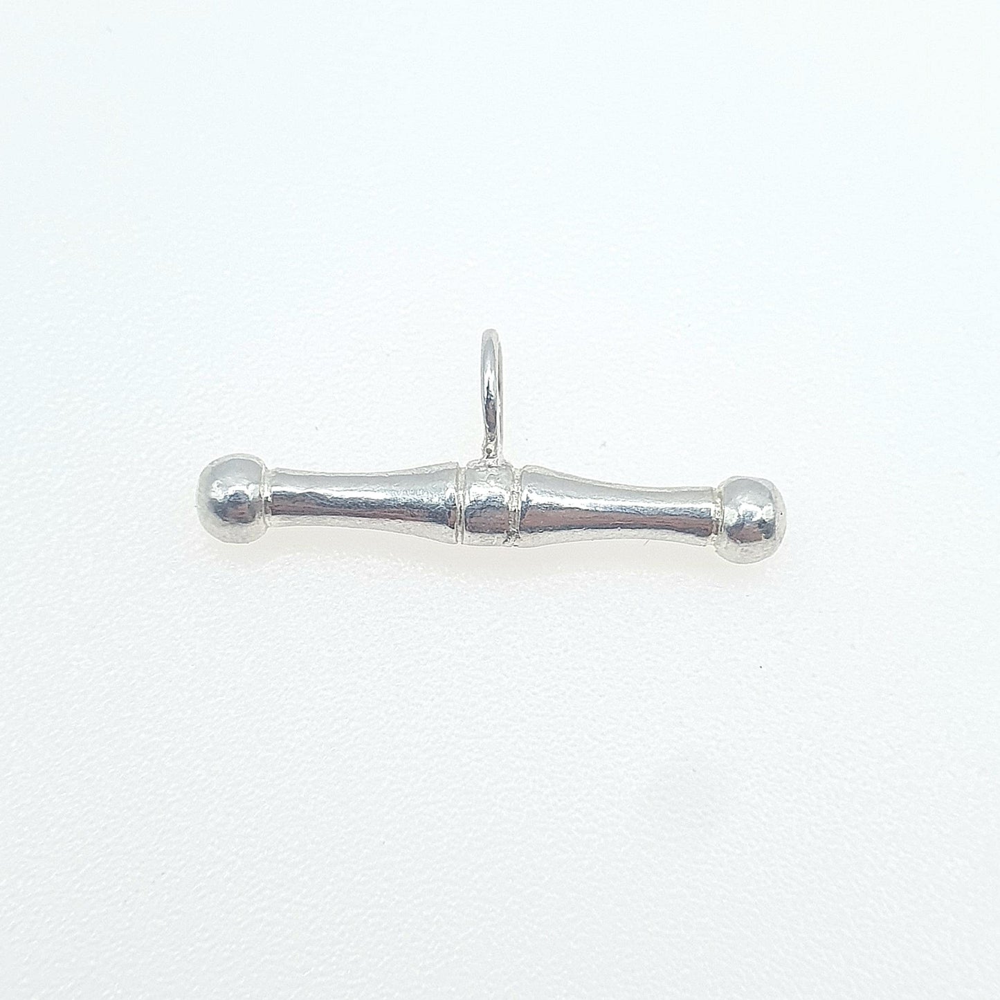 Vintage Sterling Silver T Bar Pendant Albert Chain Style Solid 925 Necklace Womens Mens Unisex Jewelry Jewellery