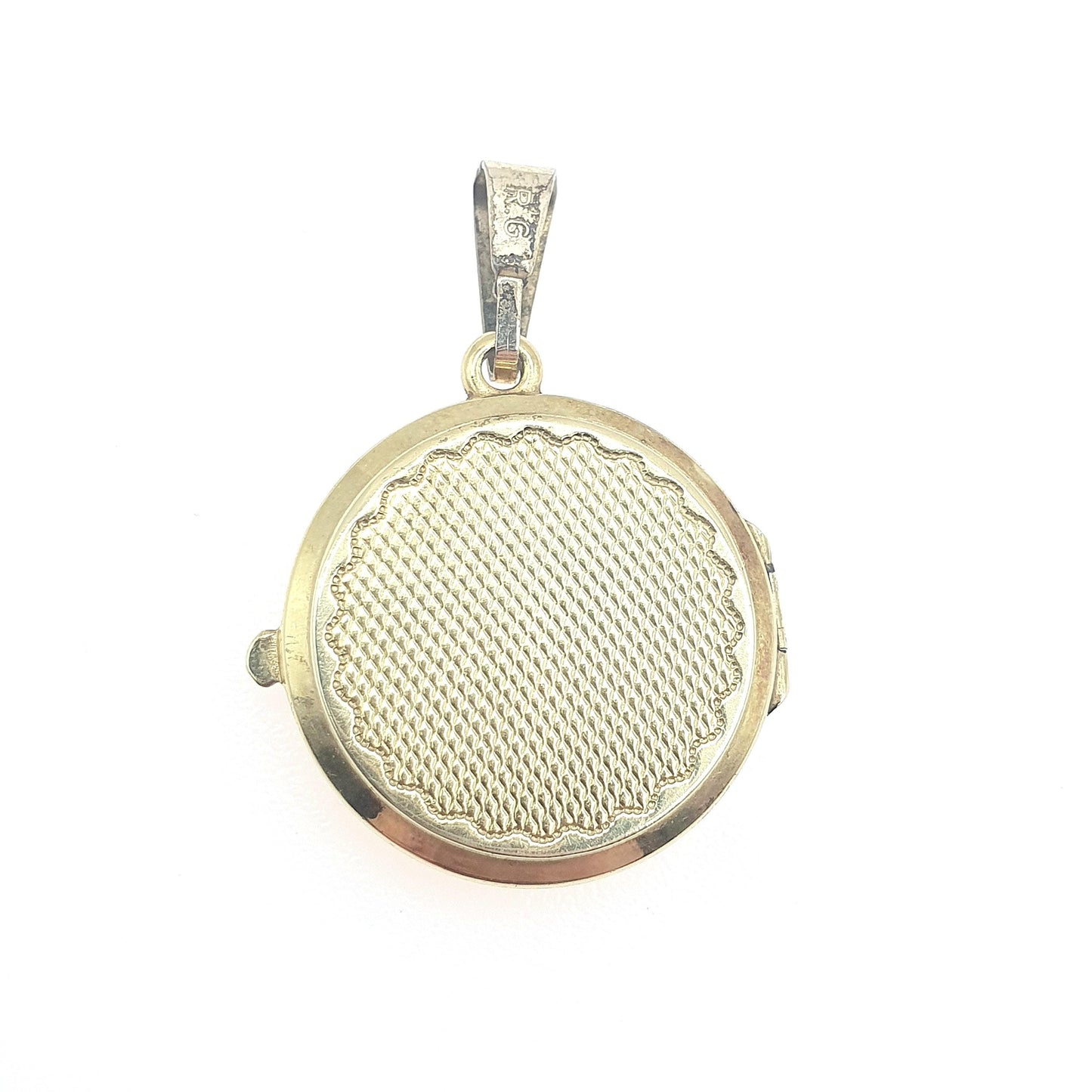 Vintage Rolled Gold Round Locket Gyroscope Sunburst Pattern Gold Filled Gift Photo Keepsake Womens Unisex Jewellery Jewelry