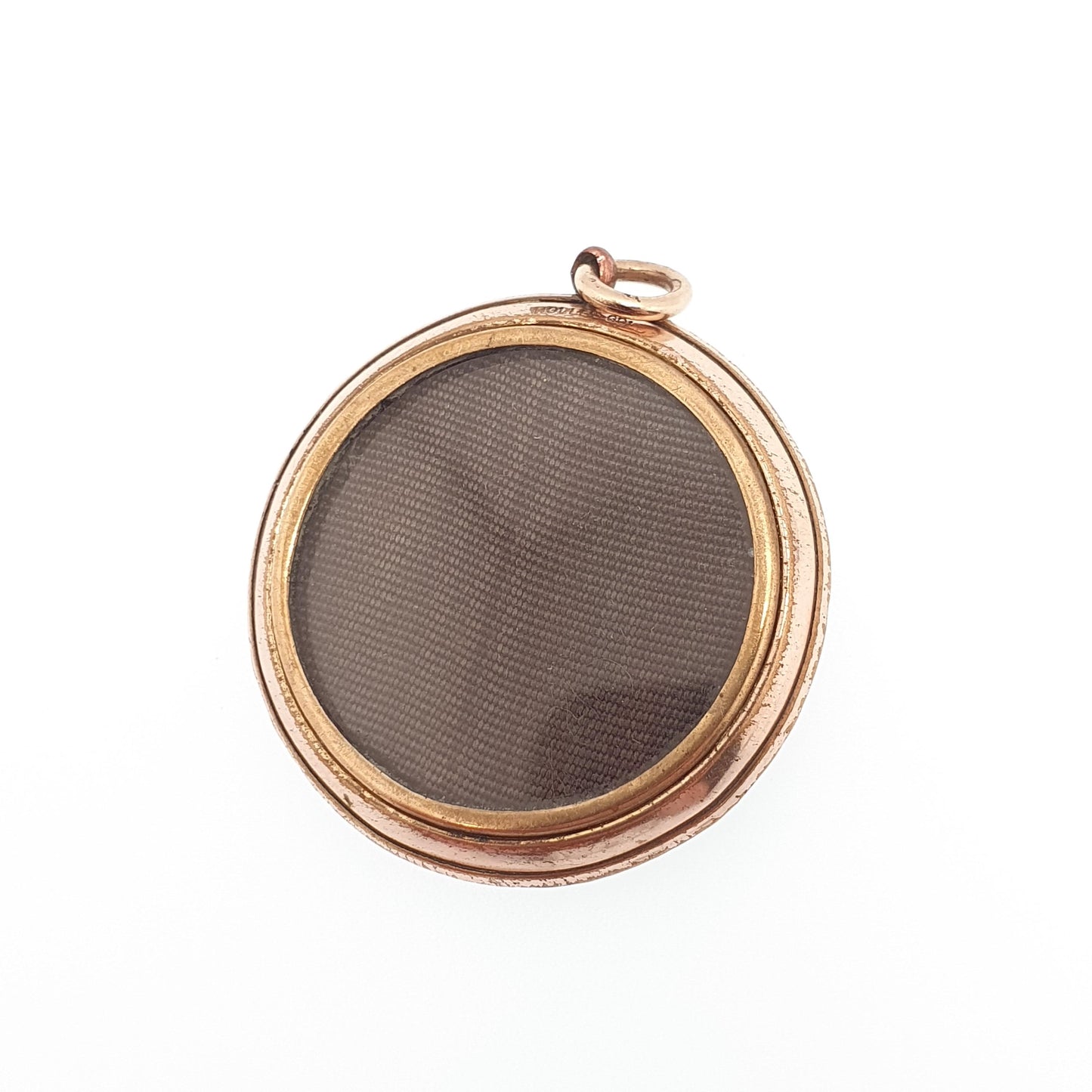 Antique Rolled Gold Victorian Locket Pendant Necklace Chased Border Round Circle Shape Vintage Gold Filled Womens Jewelry Jewellery