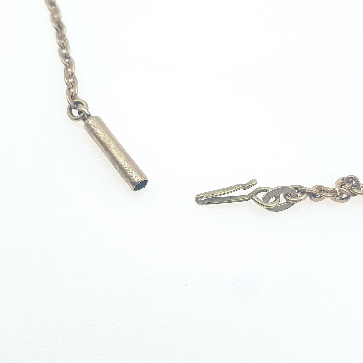 Antique Rose Rolled Gold Chain Necklace Cable Trace Link Gold Filled 46cm 18.1" 4.42g Vintage Mens Womens
