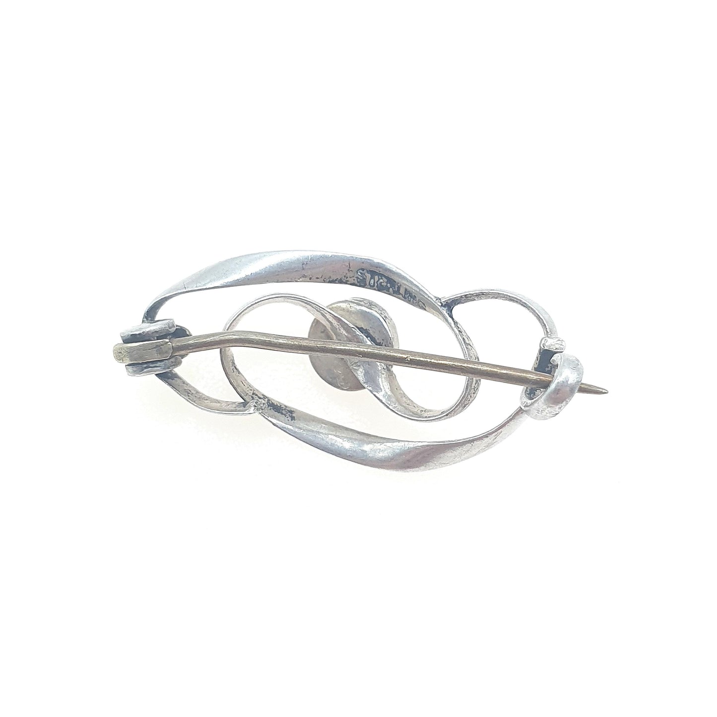 Antique Charles Horner Sterling Silver Knot Brooch Diamond Paste Infinity Knot Art Nouveau 1920s Vintage Womens Jewellery Jewelry