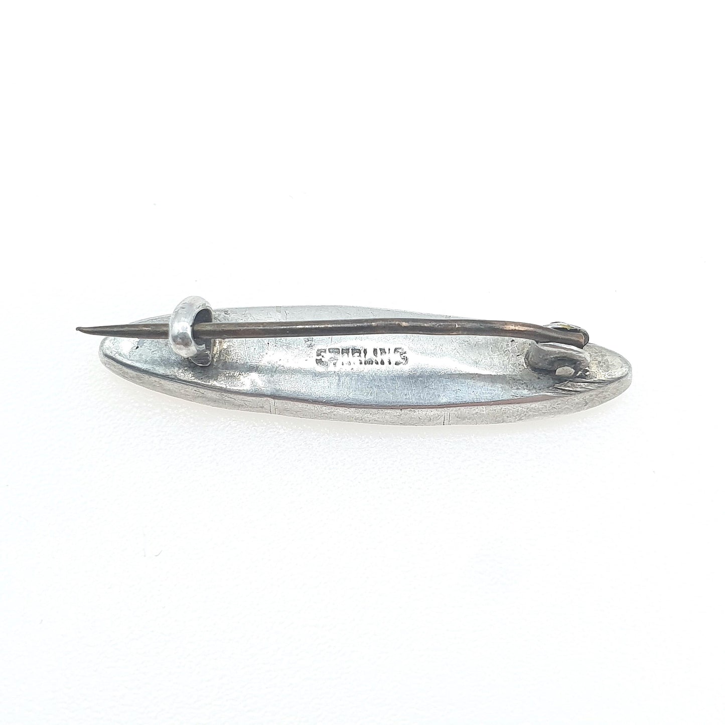 Antique Victorian Sterling Silver Aberdeenshire Granite Brooch Scottish Pink & Grey Vintage Scotland Womens Jewelry Jewellery