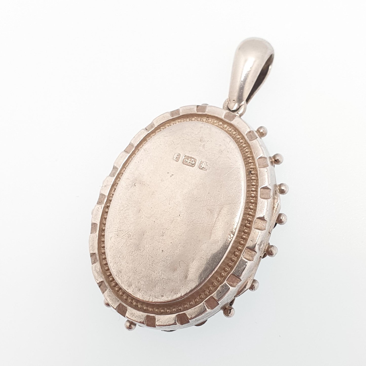 Antique Victorian Sterling Silver Bird Locket Floral Flower Pendant 1880 Hallmark Picture Photo Aesthetic Vintage Jewelry Jewellery