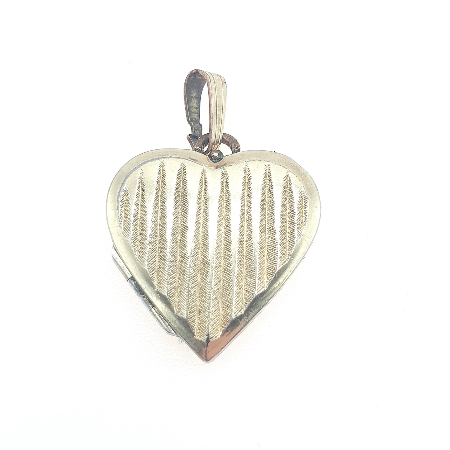 Vintage Rolled Gold Heart Locket Gold Filled Necklace Pendant Engraved Picture Photo Cute Gift Womens Ladies Retro Jewelry Jewellery