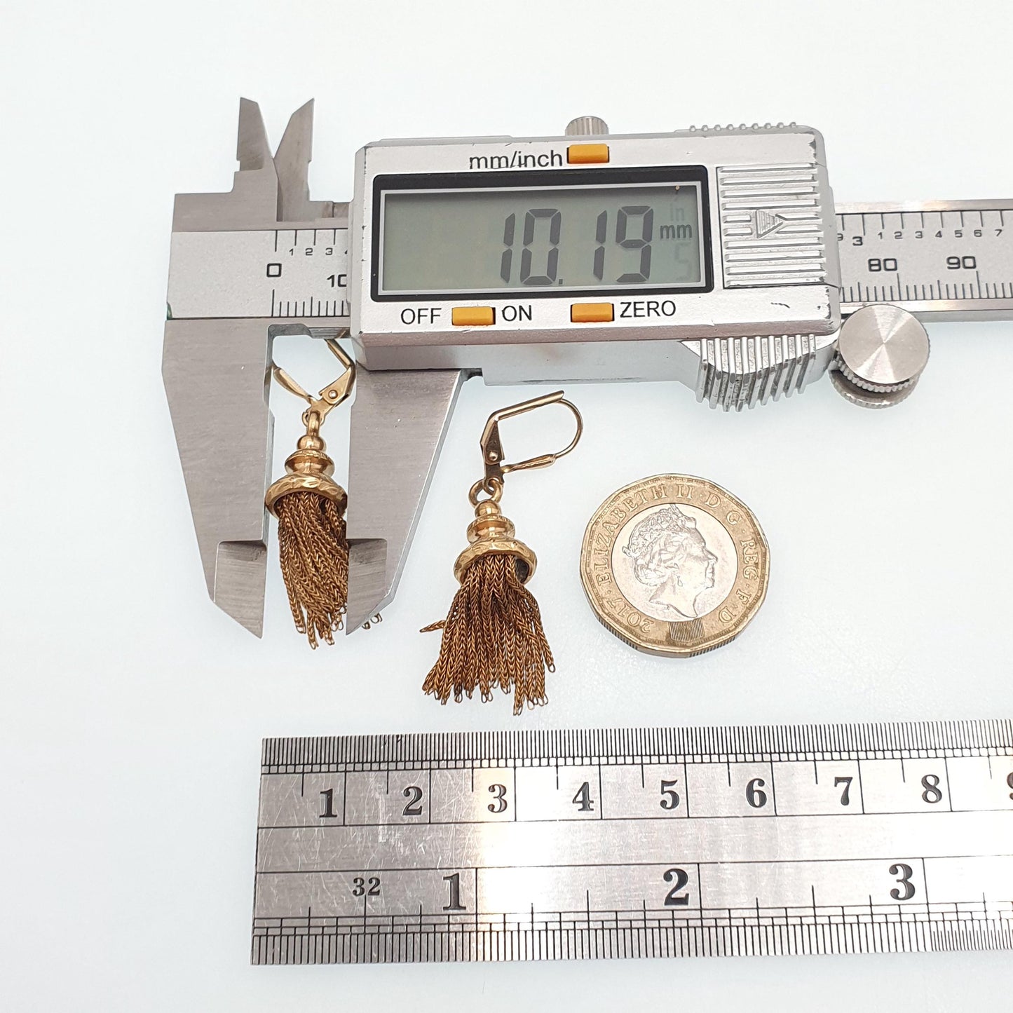 Antique Victorian Rolled Gold Tassel Earrings Albertina Chain Charm Gold Filled Vintage Hook Dangle Drop