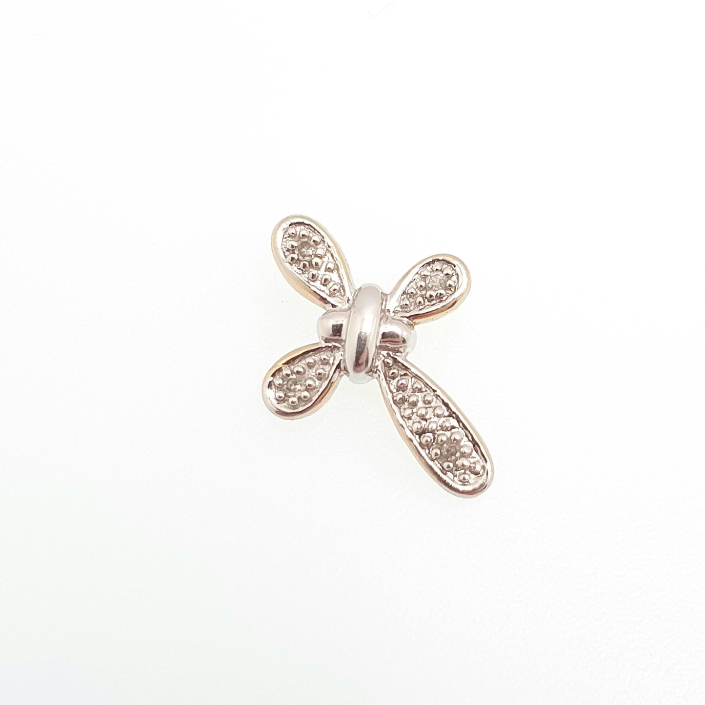 Vintage 9ct Gold Diamond Cross Crucifix Pendant Genuine Real Diamonds Solid 9k 9kt 375 Gemstone Necklace Small Womens Jewellery Jewelry