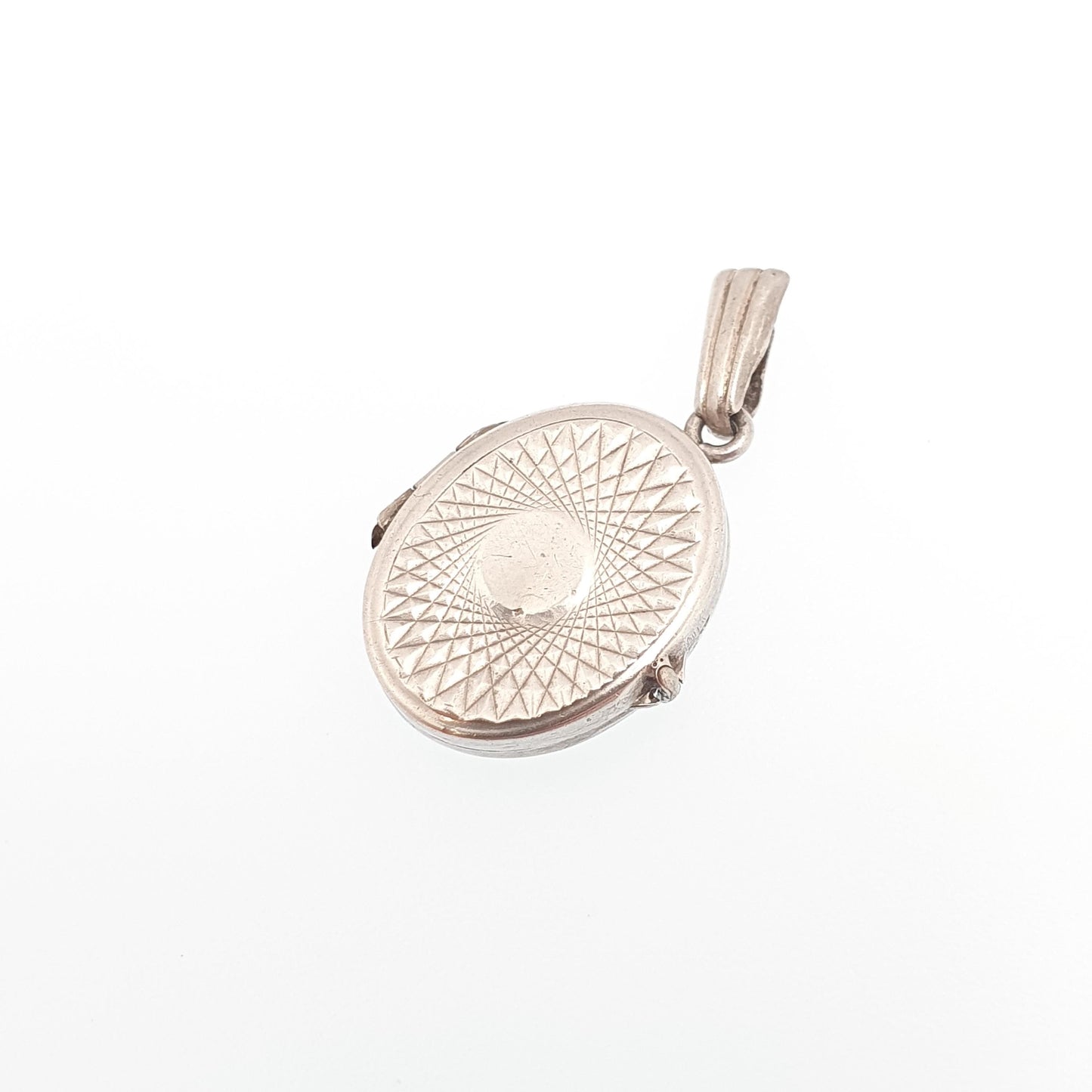Vintage GEORG JENSEN Sterling Silver Locket Gyroscope Oval Necklace Small Pendant Tiny Picture Photo Jewelry Jewellery