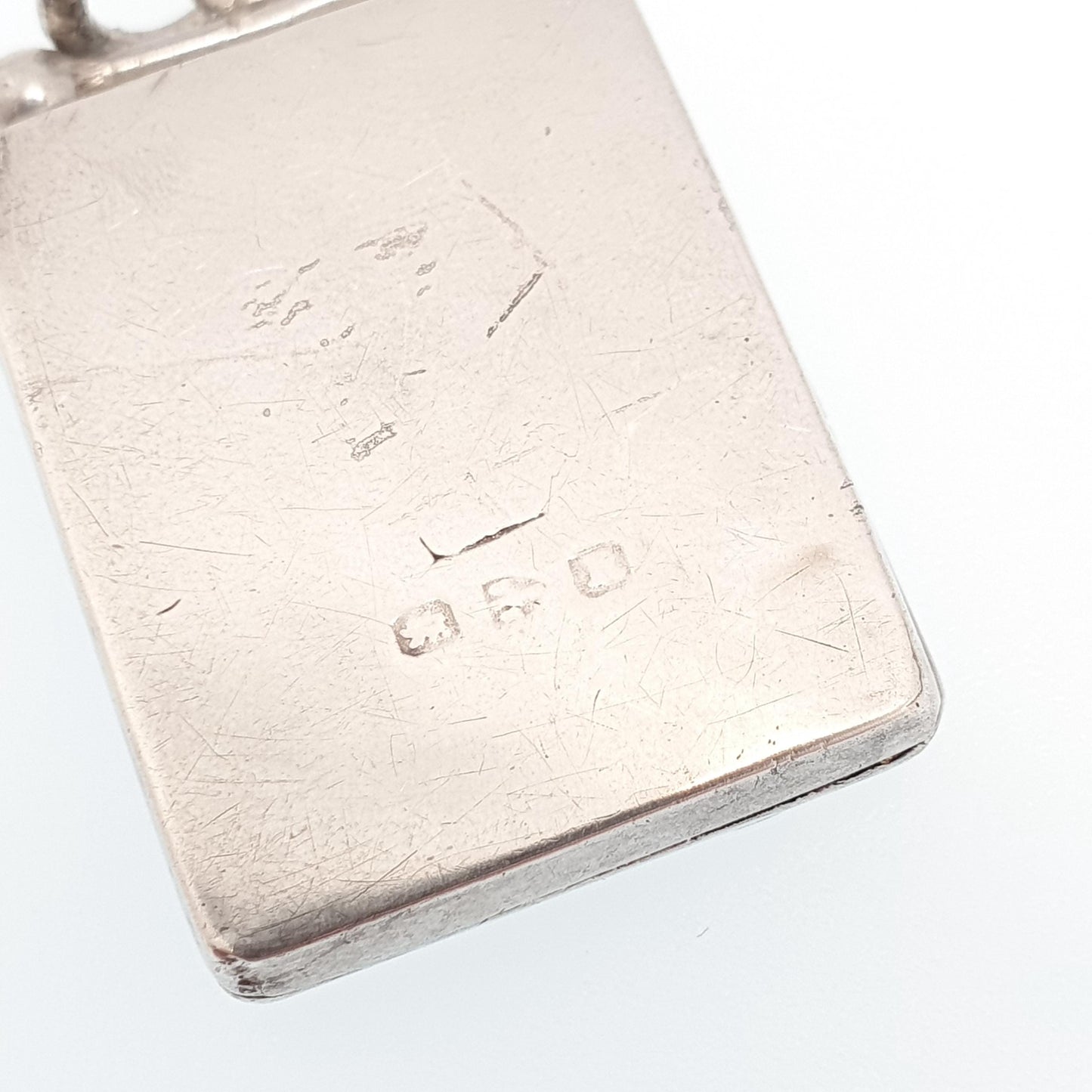 Antique Sterling Silver Locket Rectangular 1900 Hallmarked Solid 925 Shield Front Pendant Photo Vintage Jewelry Jewellery