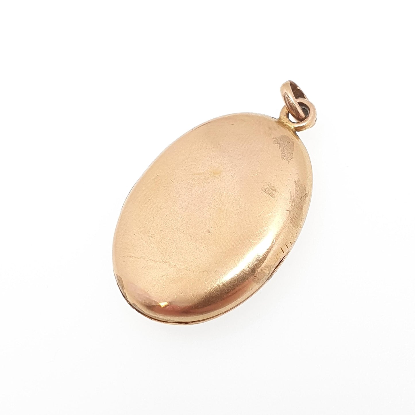 Antique 9ct Gold Cased Crucifix Paste Locket Necklace Pendant 9k Victorian Thick Rolled Gold Filled Cross Pastes Vintage Jewellery Jewelry