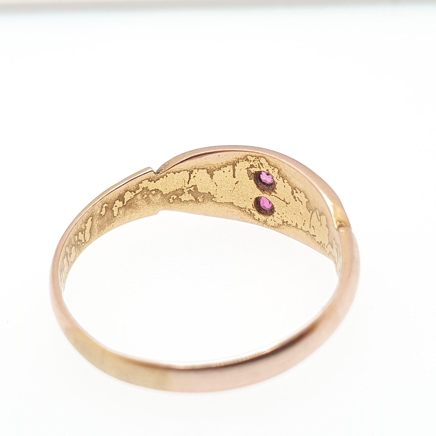 Antique 15ct Rose Gold Ruby Ring Victorian Seed Pearl 1901 Hallmark Solid 625 15 Carat Edwardian Vintage Jewelry Jewellery