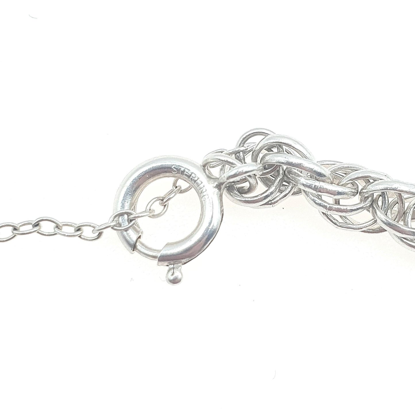 Vintage Sterling Silver Rope Link Bracelet Helix Twist Chain Solid 925 8.80g 18cm Womens Mens Jewellery Jewelry