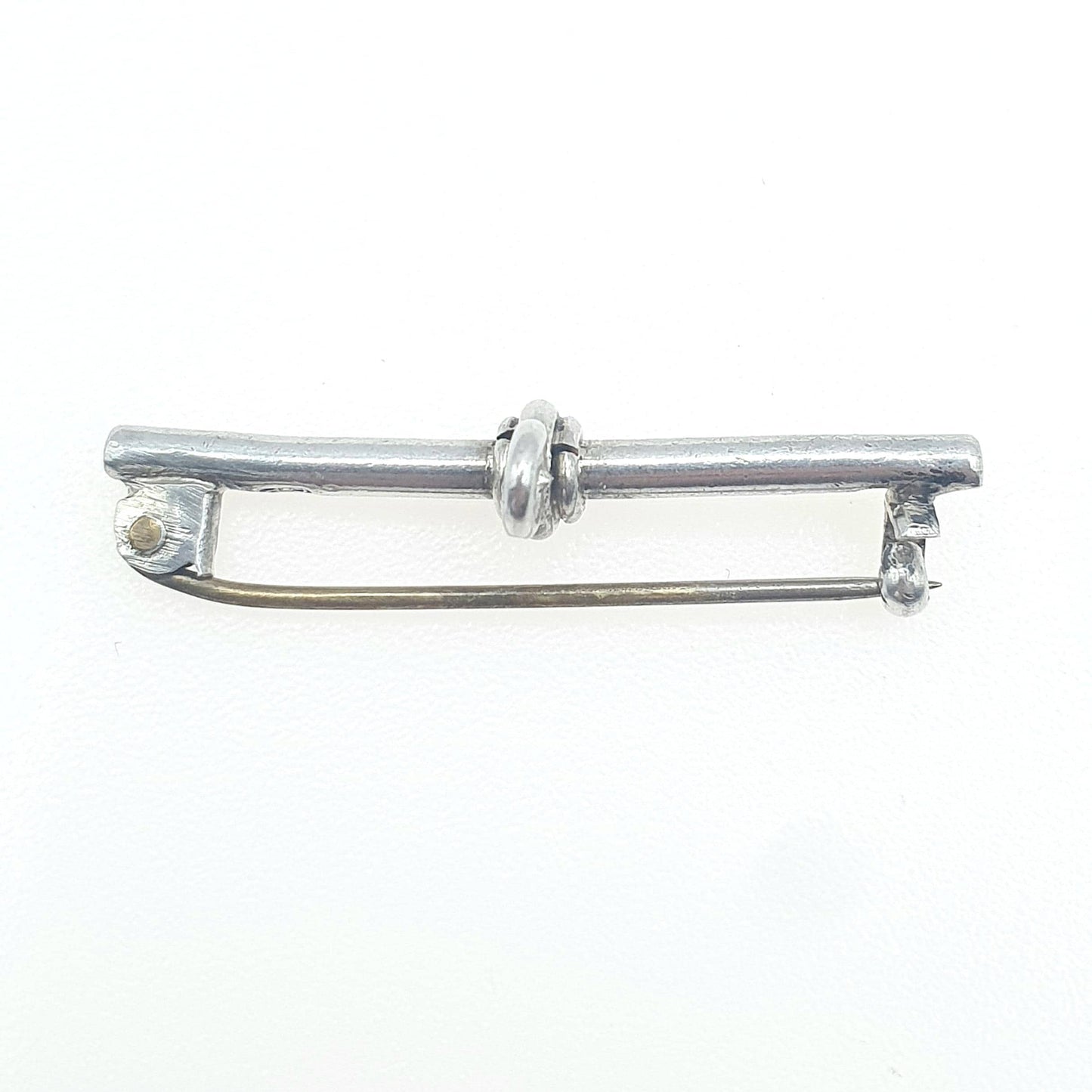 Antique Solid Silver T Bar Fob Brooch Pin Nurse Fob Albert Chain Genuine Vintage Unisex Mens Womens Jewelry Jewellery
