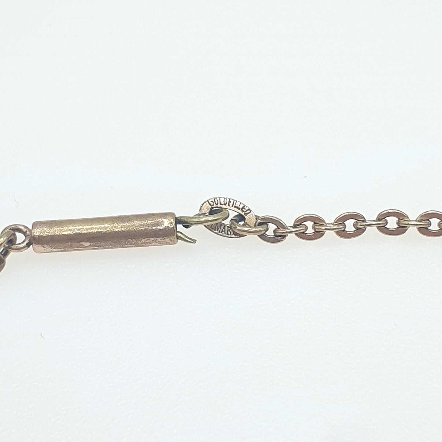 Antique Rose Rolled Gold Chain Necklace Cable Trace Link Gold Filled 46cm 18.1" 4.42g Vintage Mens Womens