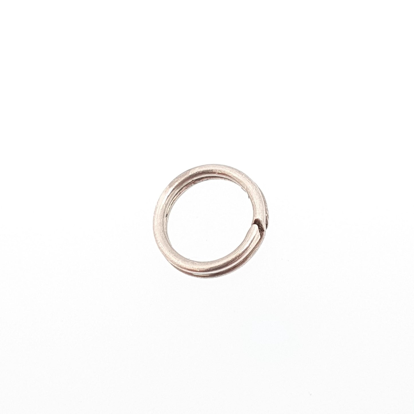 Antique Solid Silver Split Ring Victorian Genuine 1800s 7.2mm Plain Smooth Authentic Vintage Jewelry Fastenings Jewellery Findings