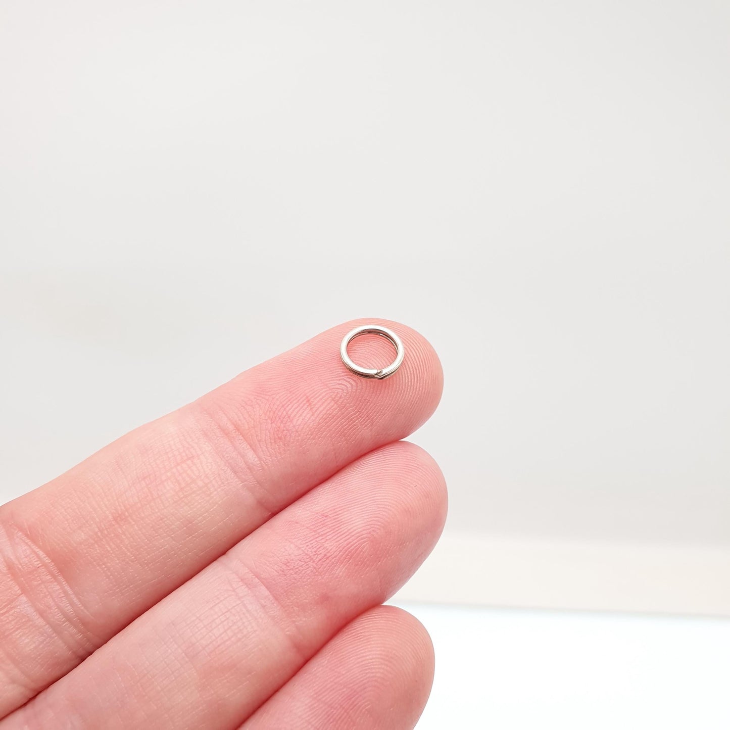 Antique Solid Silver Split Ring Victorian Genuine 1800s 7.2mm Plain Smooth Authentic Vintage Jewelry Fastenings Jewellery Findings