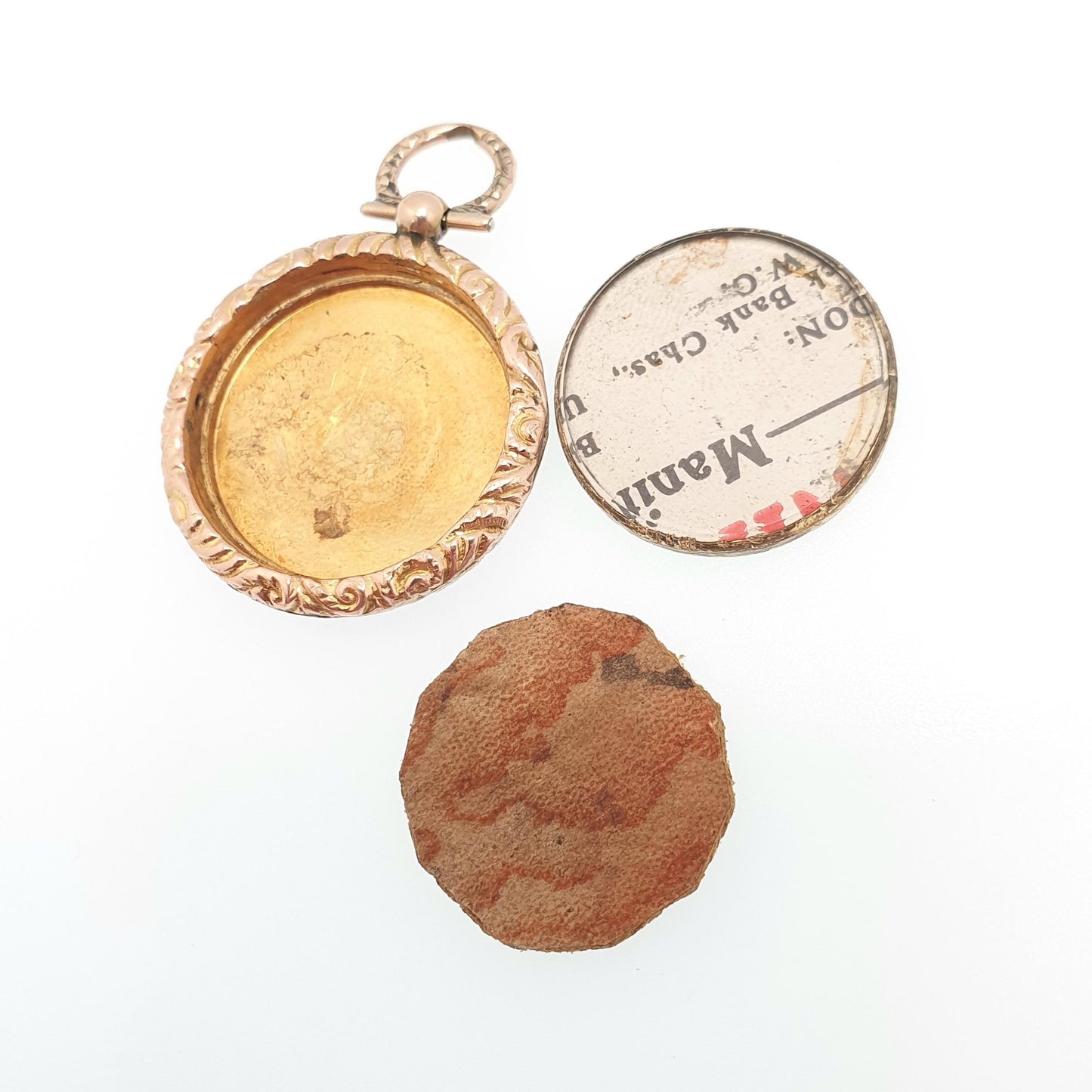 Antique Victorian 9ct 9k Gold Locket Necklace Pendant Pocket Watch Style Chased Border Solid Picture Jewelry Jewellery