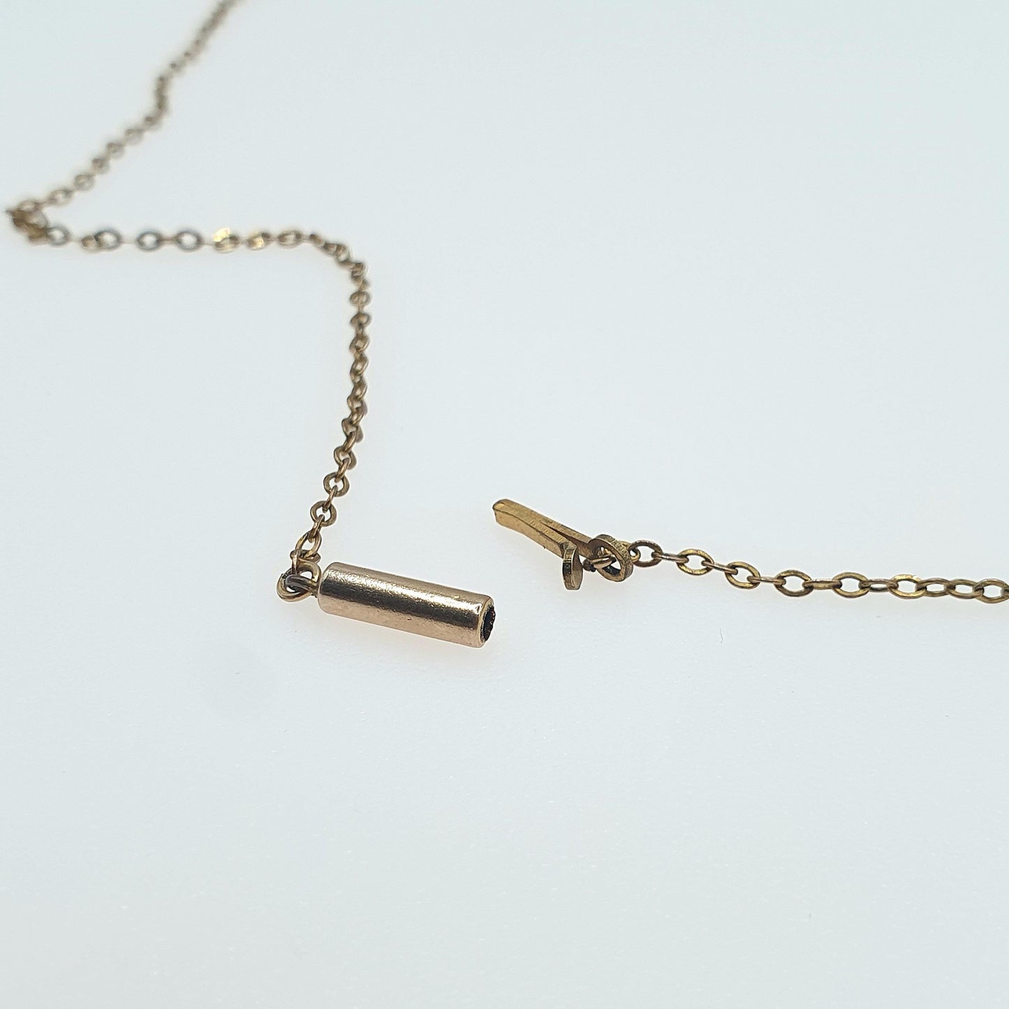 Antique Rolled Gold Cable Link Chain Necklace Trace Link 1.11g 43cm Gold Filled Vintage Mens Unisex Womens Jewelry Jewellery
