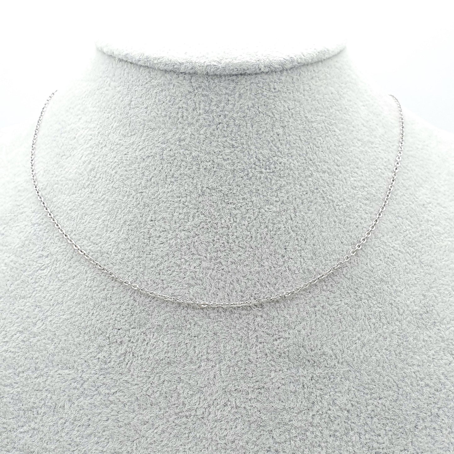 Antique Victorian Sterling Silver Cable Link Chain Necklace 1.77g 41cm Art Nouveau Clasp Trace Link Vintage Jewelry Jewellery