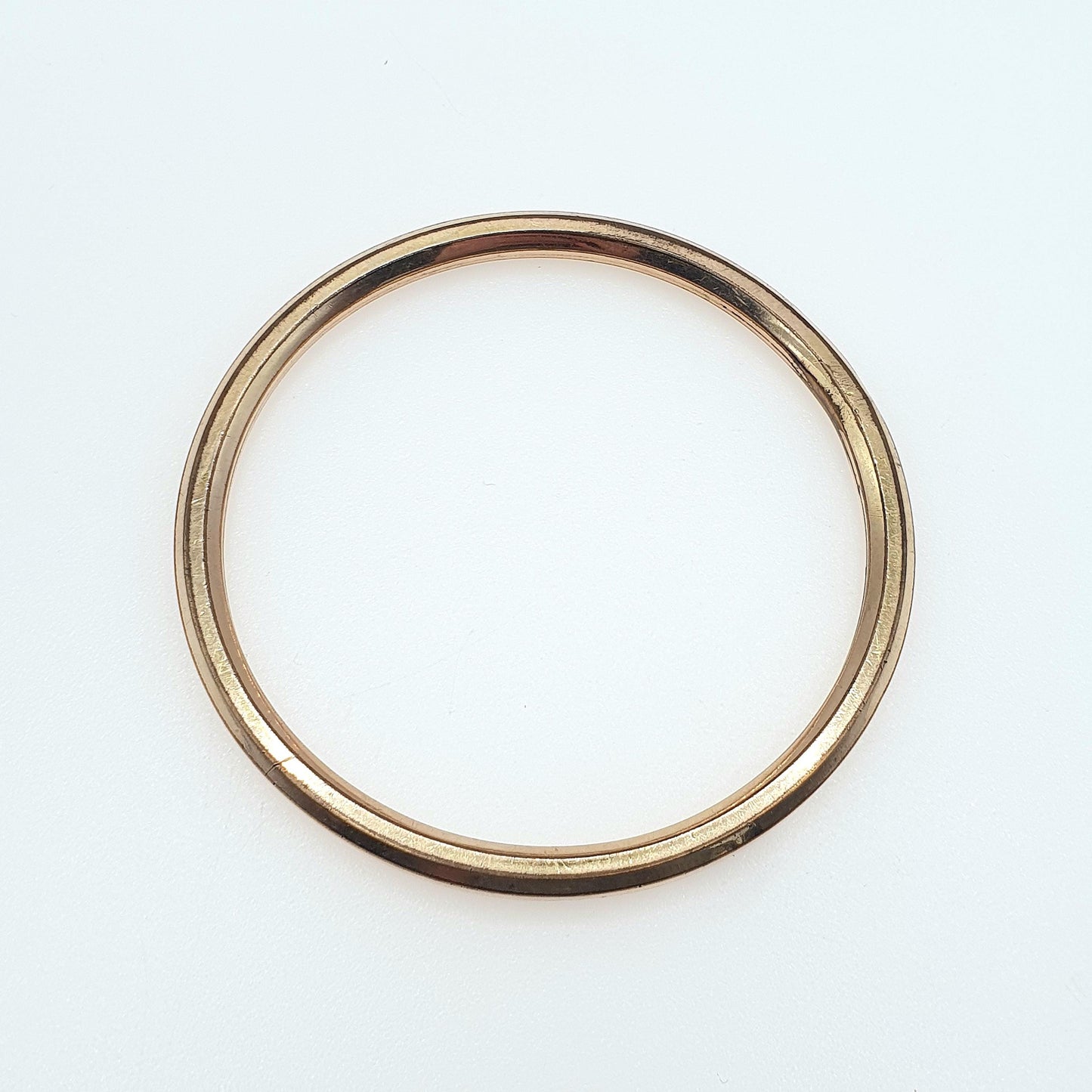 RESERVED/SOLD DON Antique Victorian Rolled Rose Gold Slave Bangle Bracelet Gold Filled Faceted Womens Ladies Jewelry Retro Jewellery Unisex