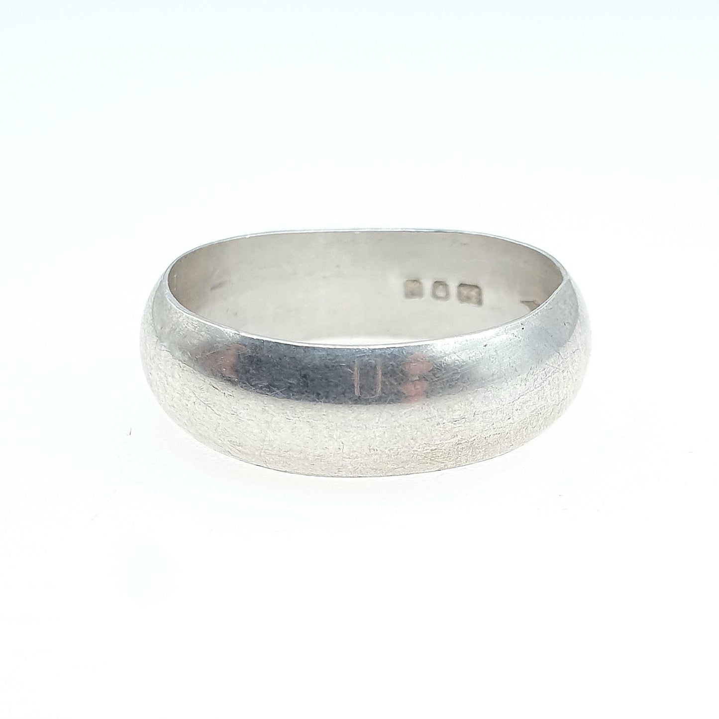 Vintage Sterling Silver Band Ring Smooth Plain Thick Chunky Retro Solid 925 Mens Womens Unisex Jewellery Jewelry