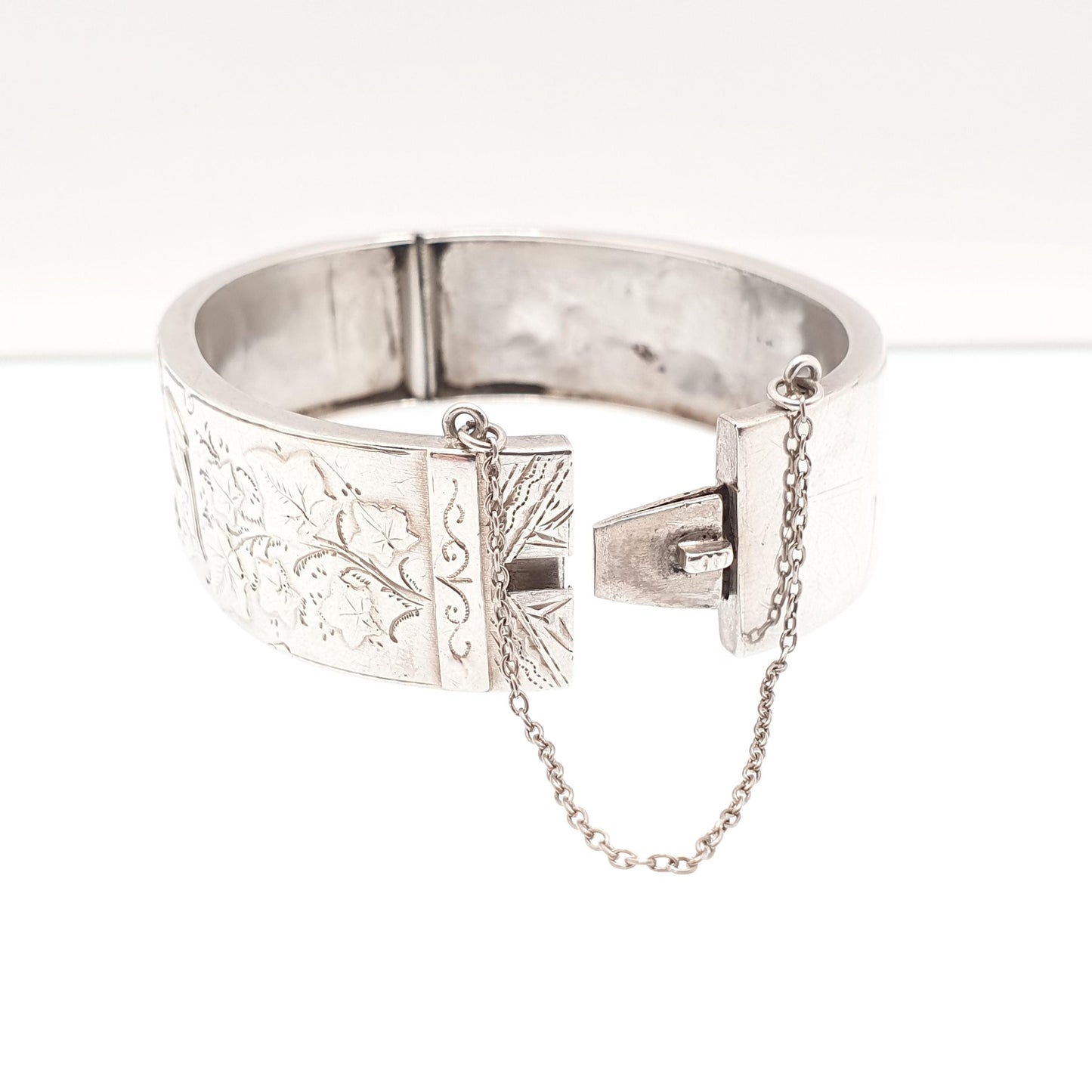 Victorian Sterling Silver Antique Snap Bangle Anchor Bracelet Hope 20.97g 1894 Hallmark Sailing Boat Vintage Jewelry Jewellery