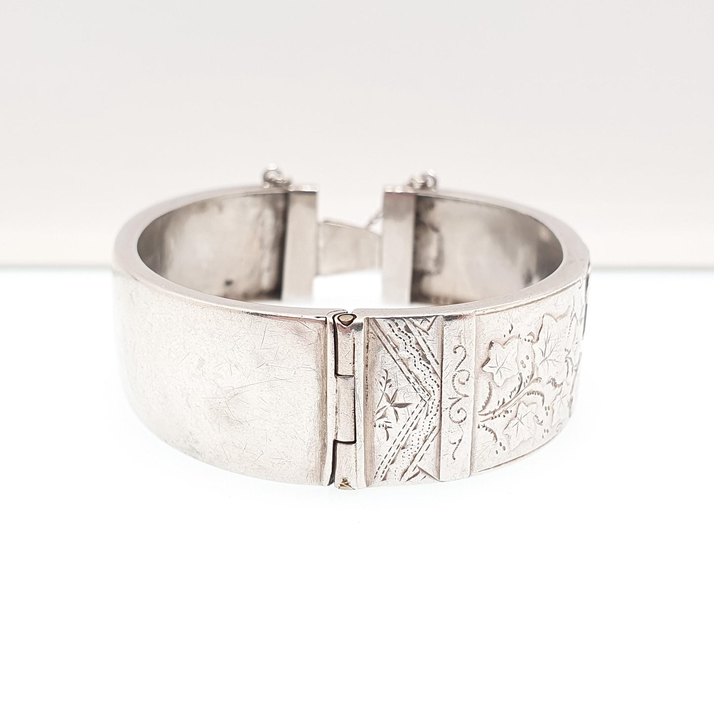 Victorian Sterling Silver Antique Snap Bangle Anchor Bracelet Hope 20.97g 1894 Hallmark Sailing Boat Vintage Jewelry Jewellery