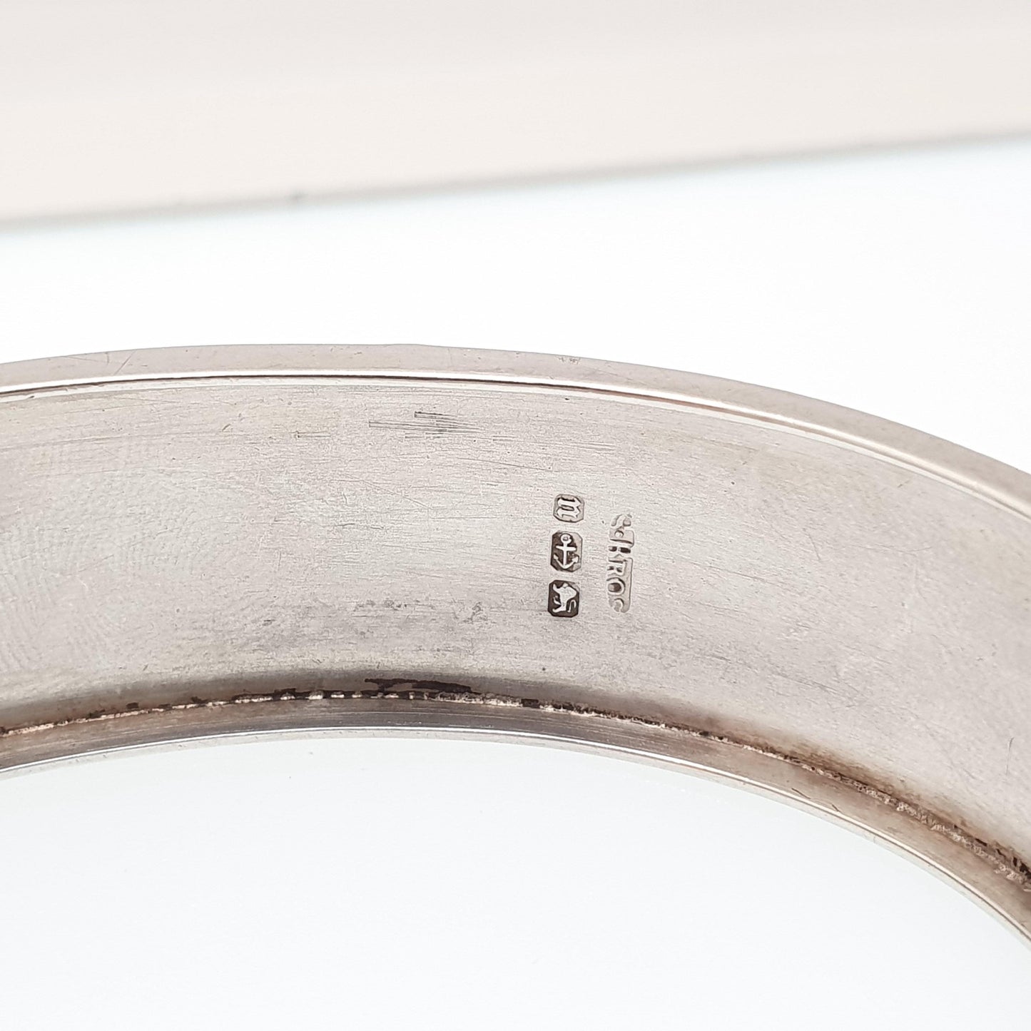 Victorian Sterling Silver Antique Snap Bangle Anchor Bracelet Hope 20.97g 1894 Hallmark Sailing Boat Vintage Jewelry Jewellery