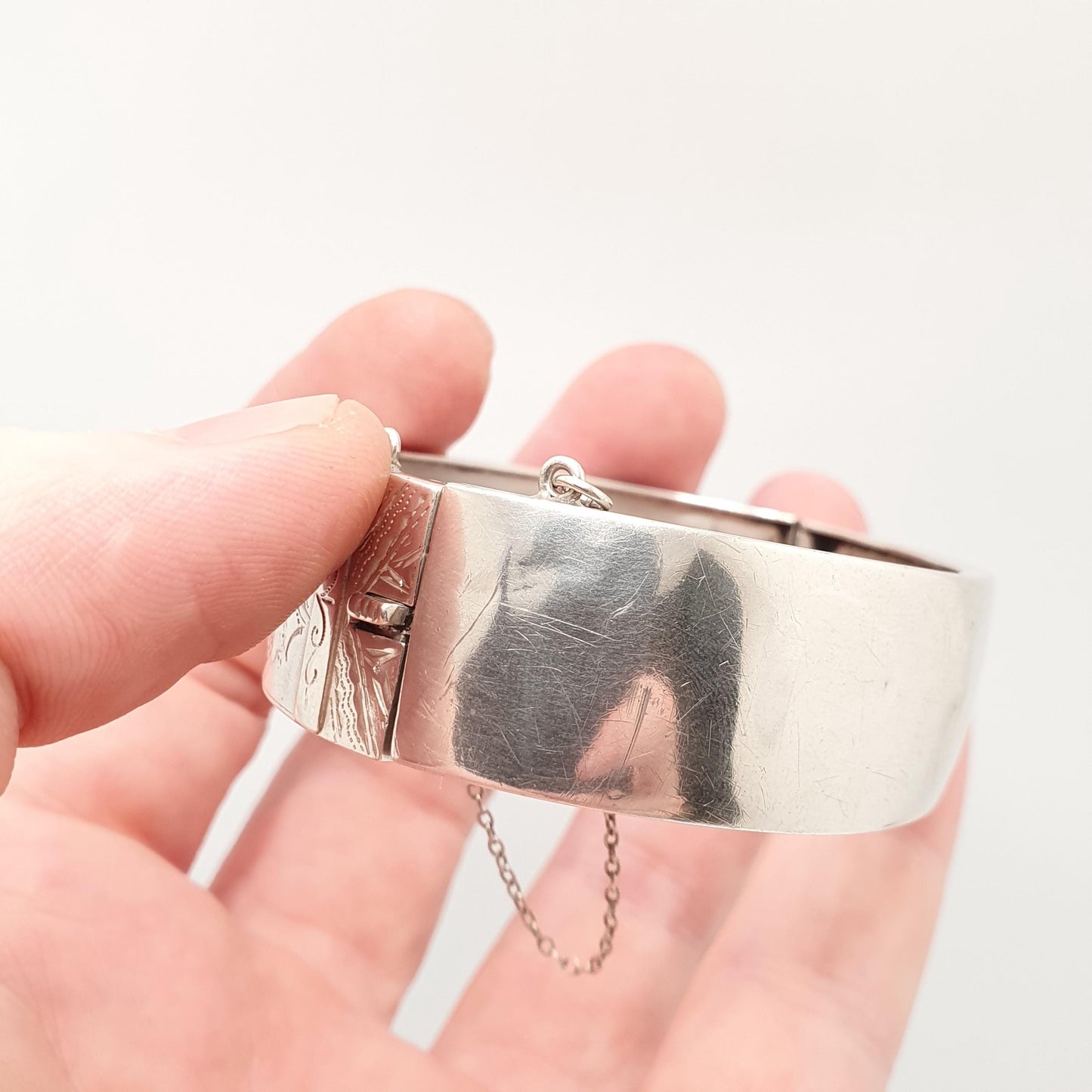 Victorian Sterling Silver Antique Snap Bangle Anchor Bracelet Hope 20.97g 1894 Hallmark Sailing Boat Vintage Jewelry Jewellery