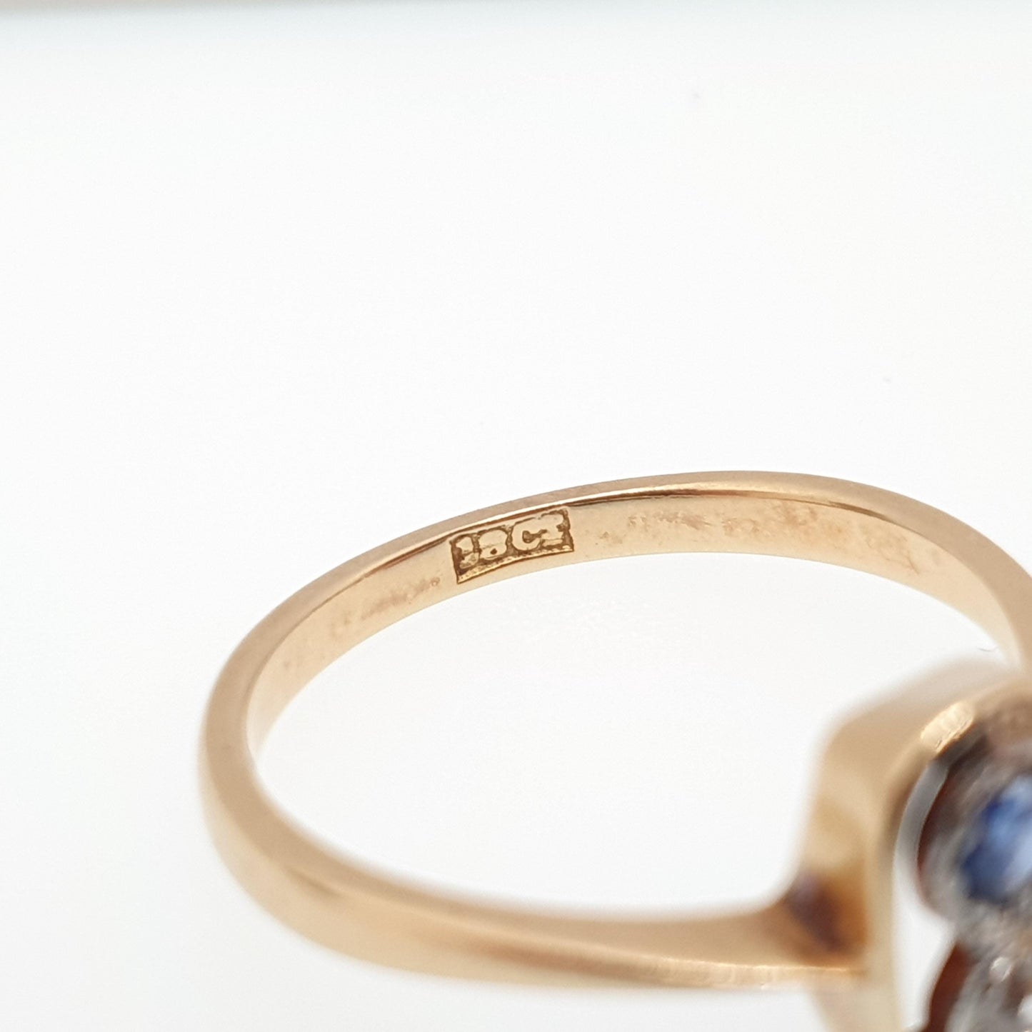 Antique Sapphire & Diamond Ring 18k 18ct Gold Art Deco Natural Gemstones 1920s Solid 750 Vintage Jewelry Jewellery