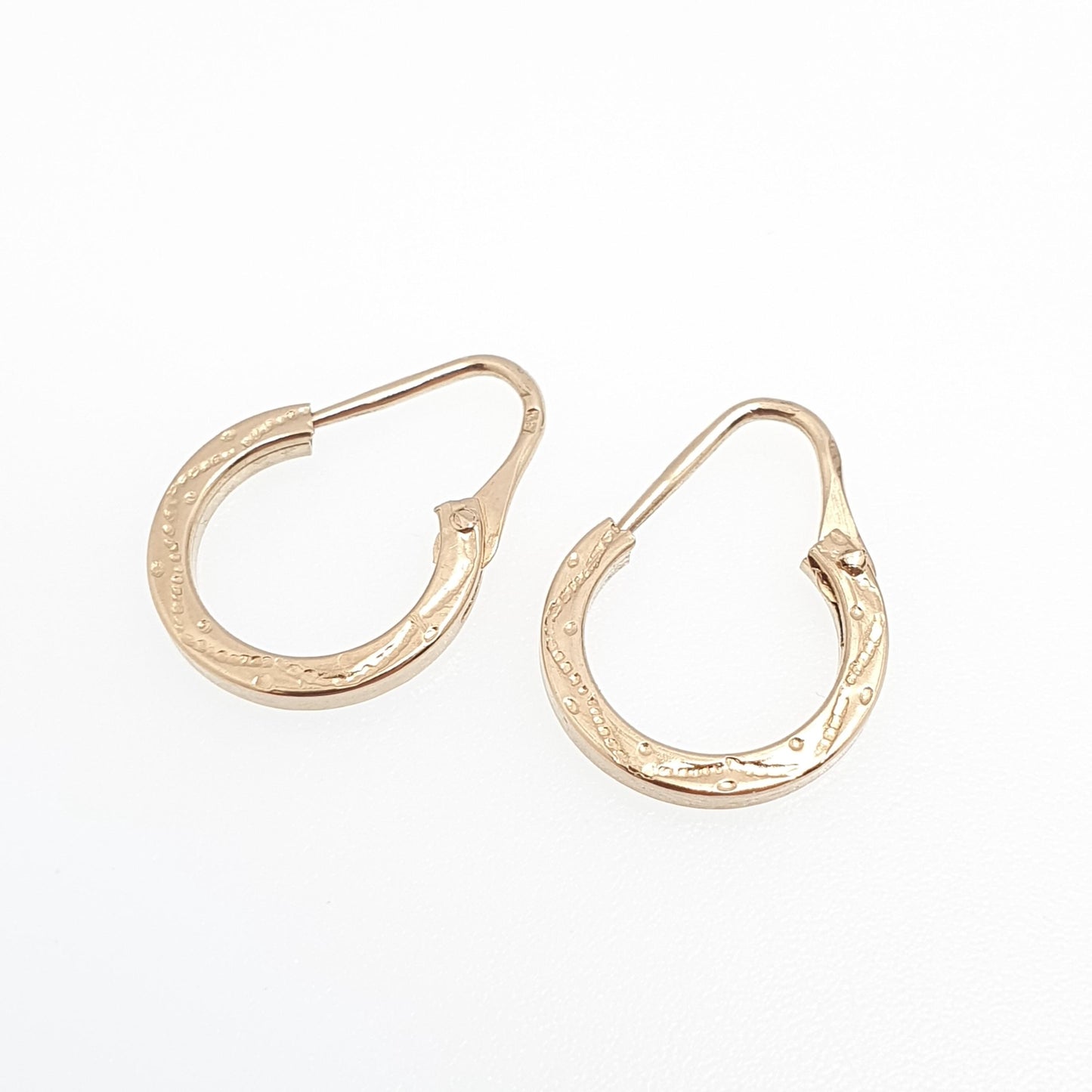 Vintage 9k 9ct Gold Hoop Earrings Gypsy Creole Yellow 9k 9 Carat Retro Womens Jewelry Jewellery