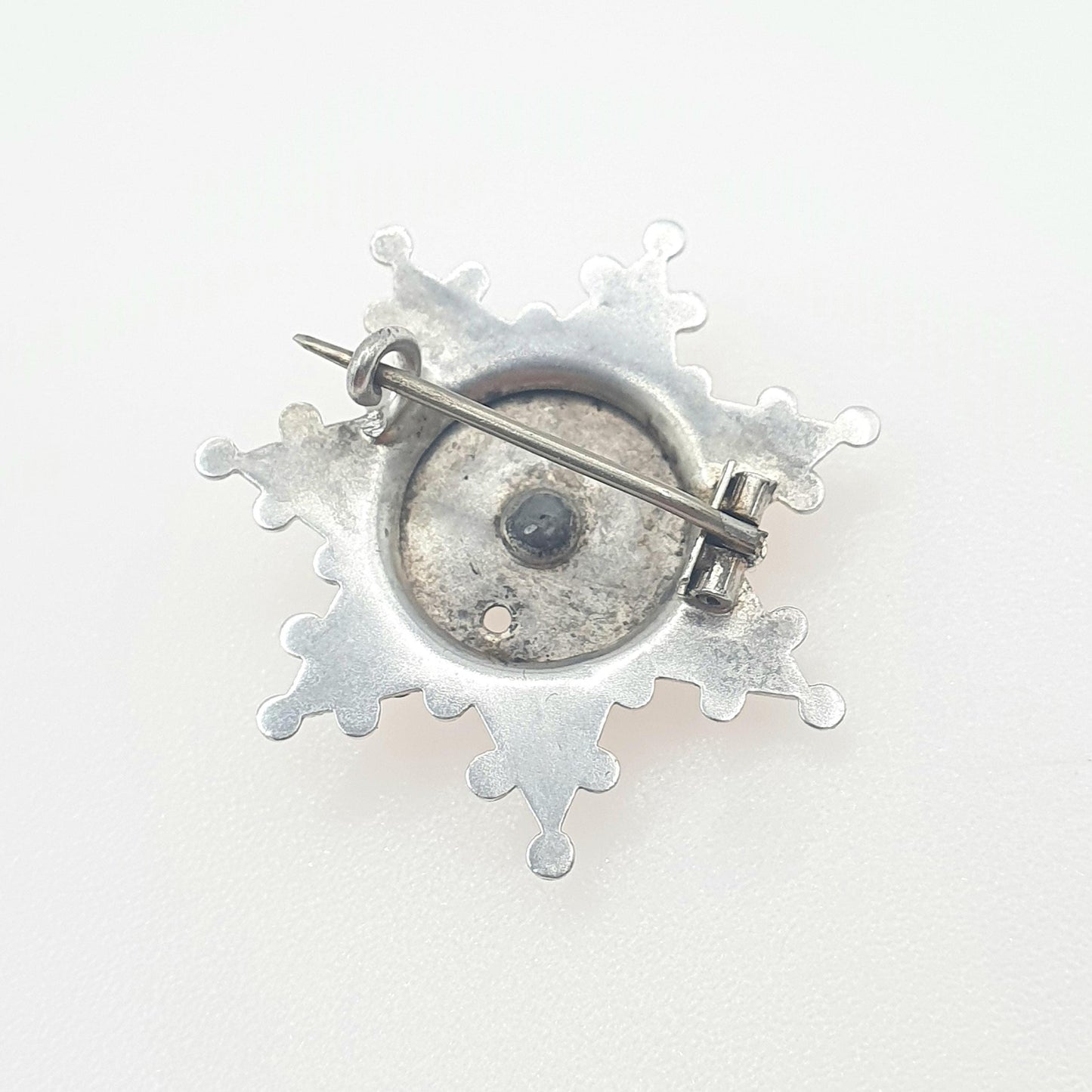 Antique Solid Silver Crown & Star Brooch Celestial Royal British Vintage 1800s Jewelry Jewellery Women’s Men’s Unisex