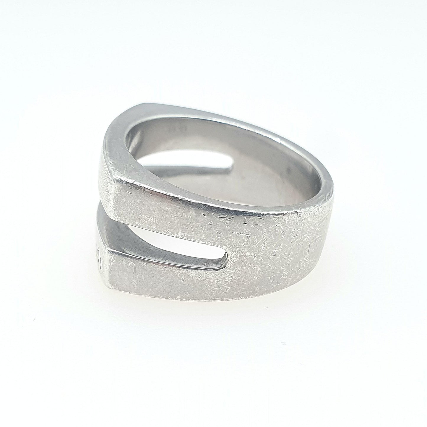 Retro Sterling Silver ‘Hot Diamonds’ Ring Real Diamond Heavy Chunky Y2K Solid 925 Womens Jewelry Vintage Jewellery