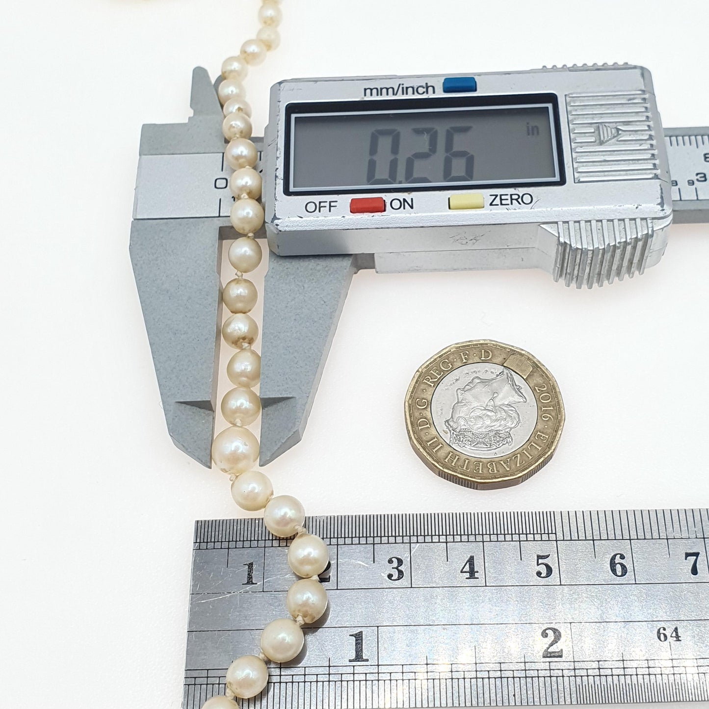 Vintage Sterling Silver Cultured Pearl Necklace Genuine Pearls Choker 10.55g 39cm 15.3” Womens Mens Jewellery Jewelry