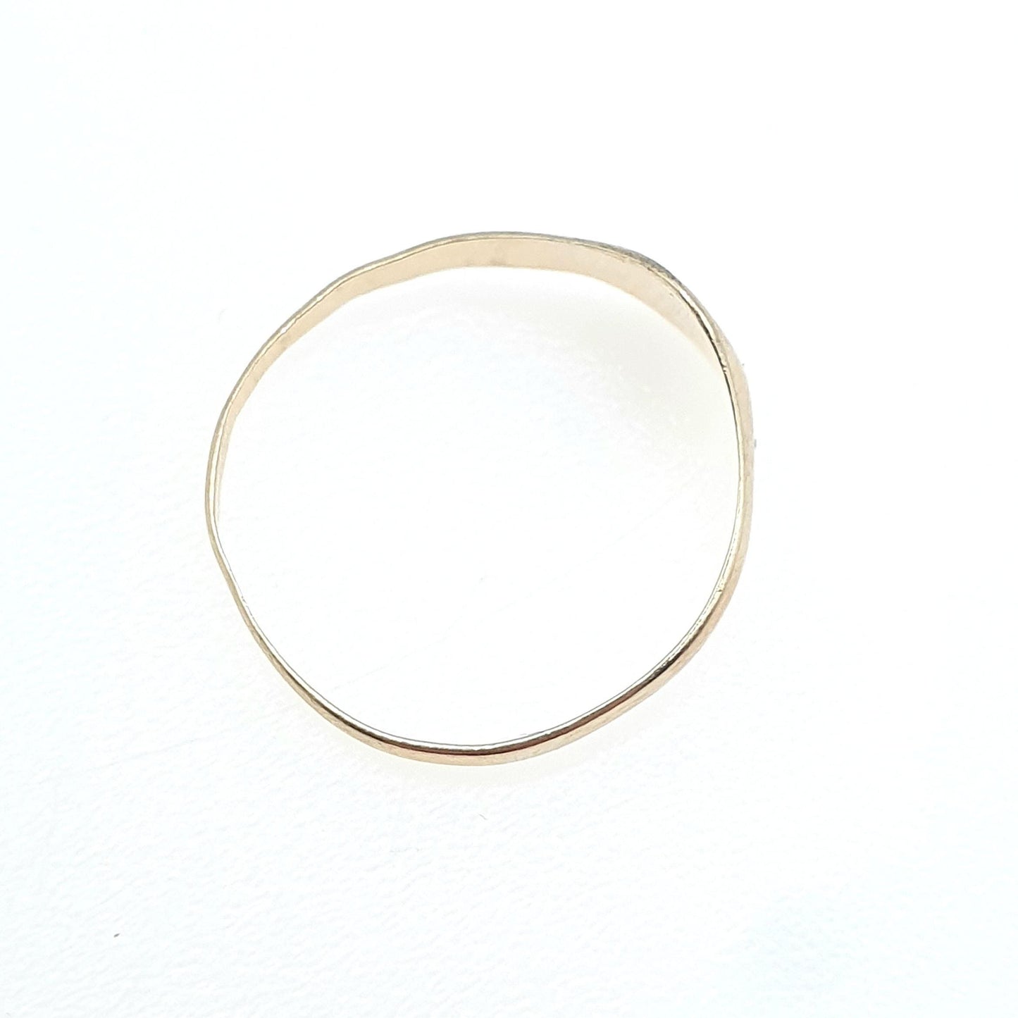 Antique 9ct Gold Signet Ring Initials IEI on Face Round Cute Keepsake Gift Small Vintage UK K US 5.25 Womens Jewelry Jewellery