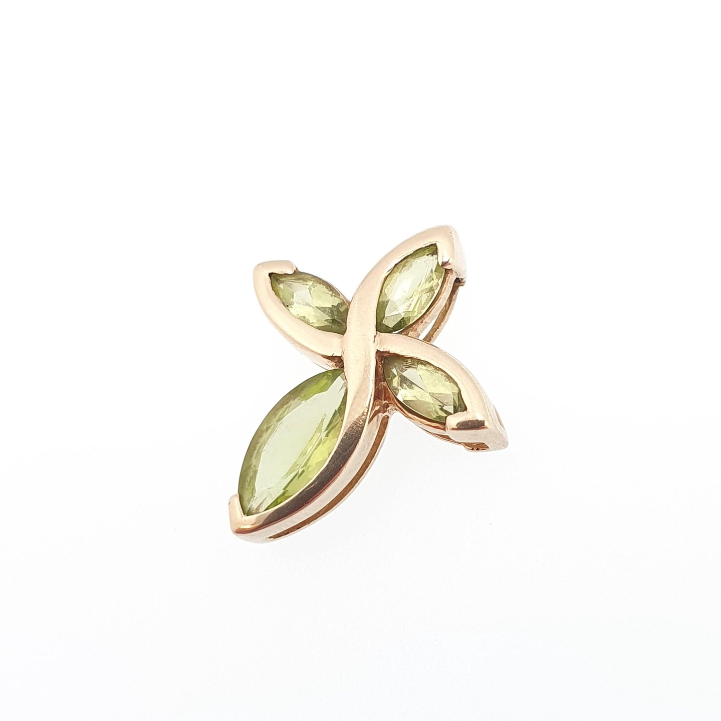 Vintage 9k 9ct Gold Peridot Olivine Necklace Pendant Cluster Halo Lime Green Gemstone Solid 375 Jewelry Jewellery