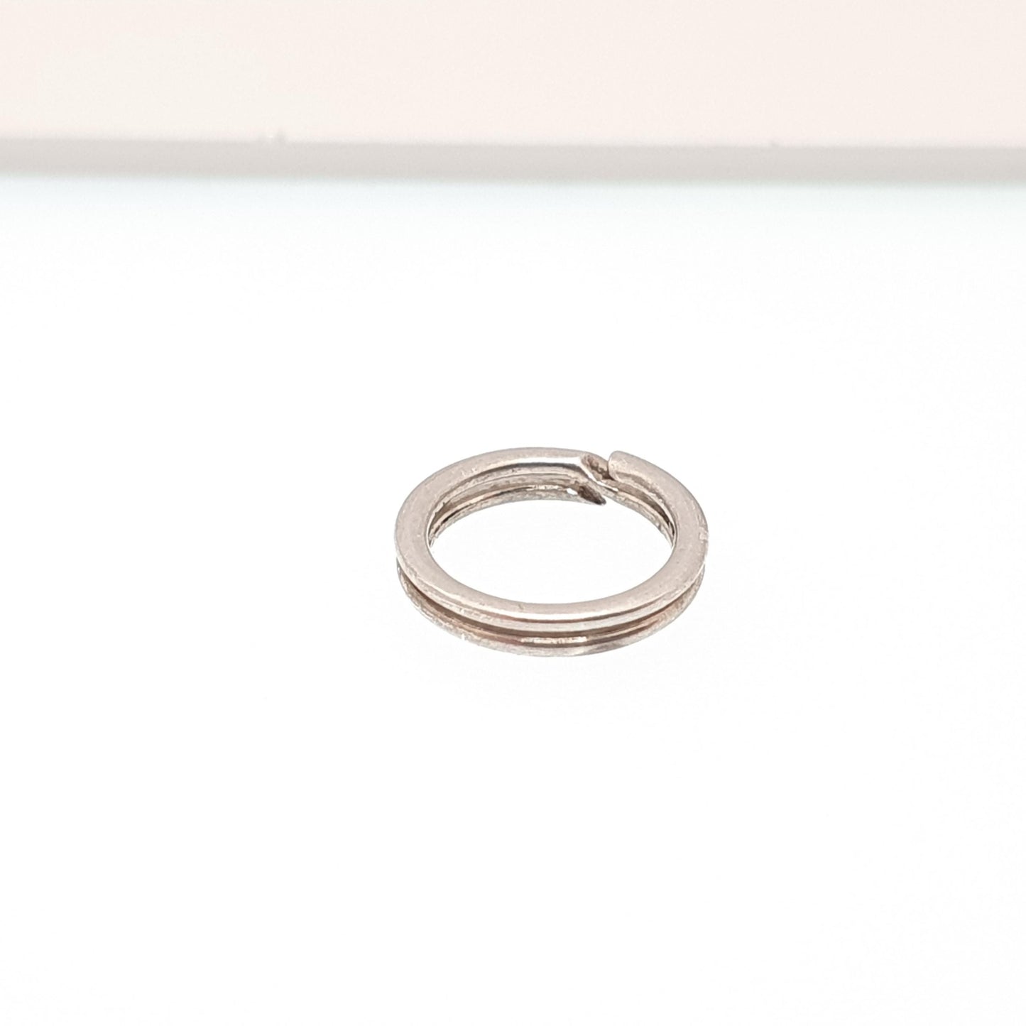 Antique Solid Silver Split Ring Victorian Genuine 1800s 7.2mm Plain Smooth Authentic Vintage Jewelry Fastenings Jewellery Findings