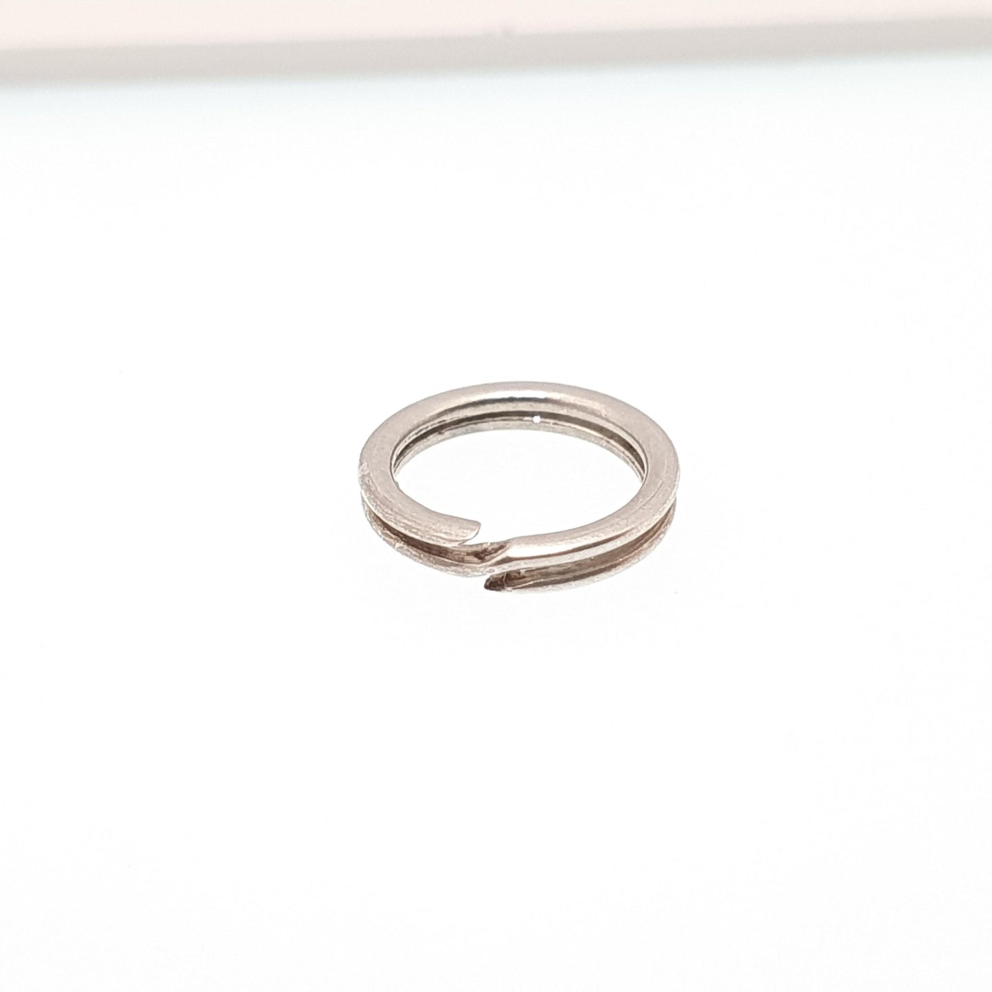 Antique Solid Silver Split Ring Victorian Genuine 1800s 7.2mm Plain Smooth Authentic Vintage Jewelry Fastenings Jewellery Findings