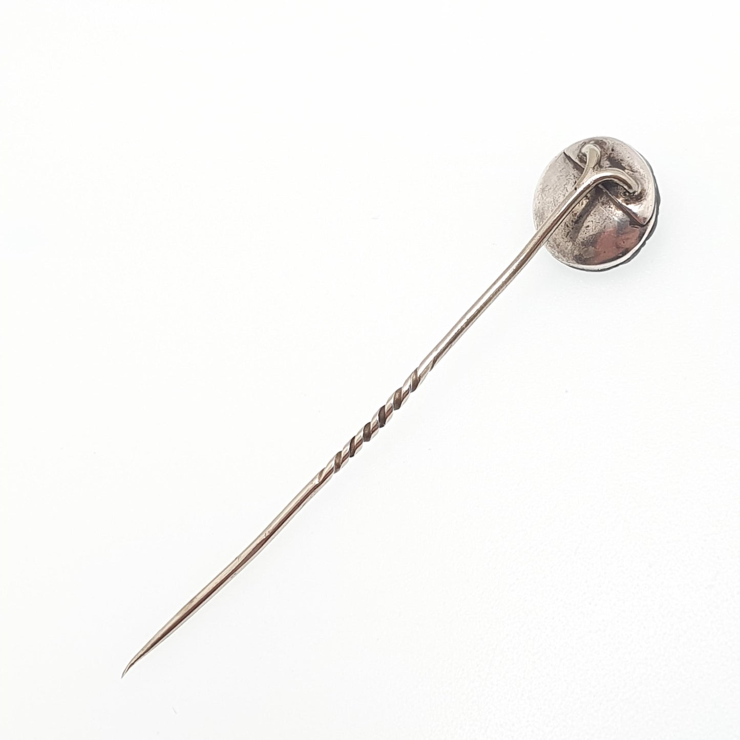 Antique Georgian Solid Silver Diamond Paste Stick Pin Foiled Old Cut Solid Vintage Gents Mens Jewelry Jewellery