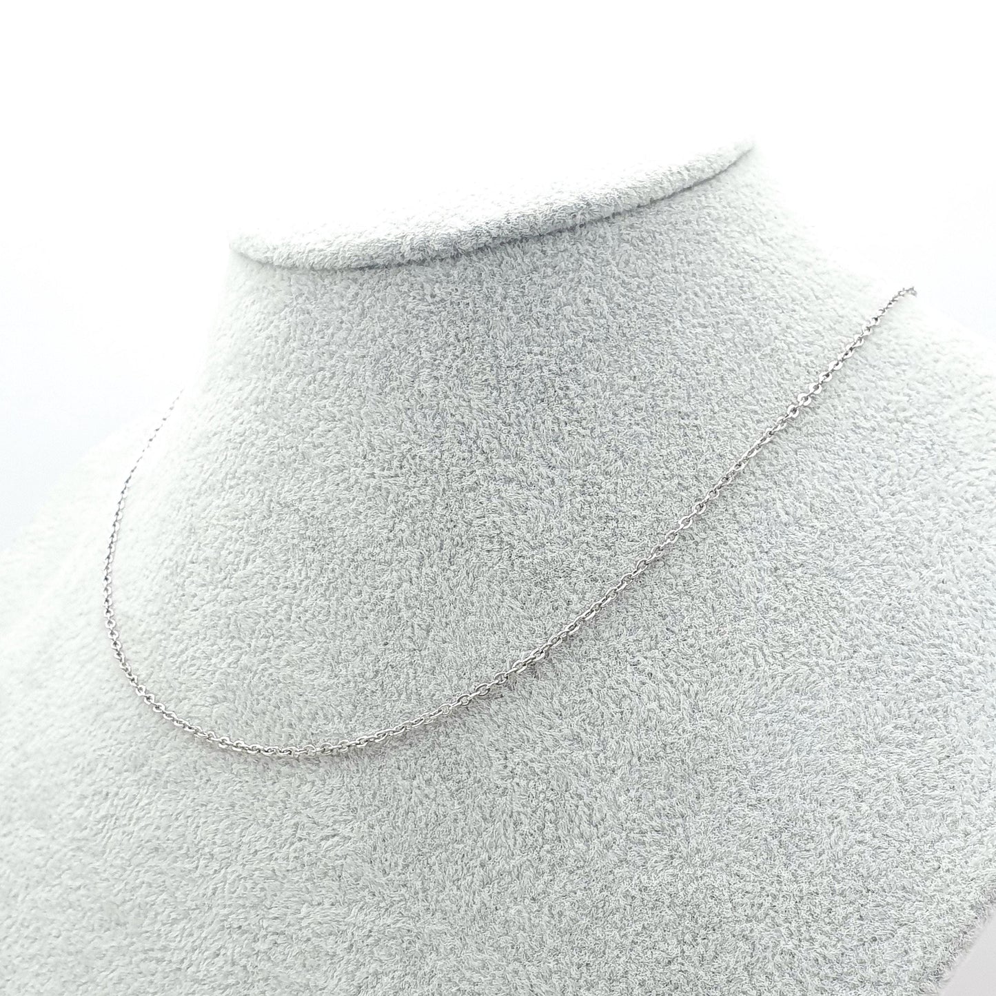 Antique Victorian Sterling Silver Cable Link Chain Necklace 1.77g 41cm Art Nouveau Clasp Trace Link Vintage Jewelry Jewellery