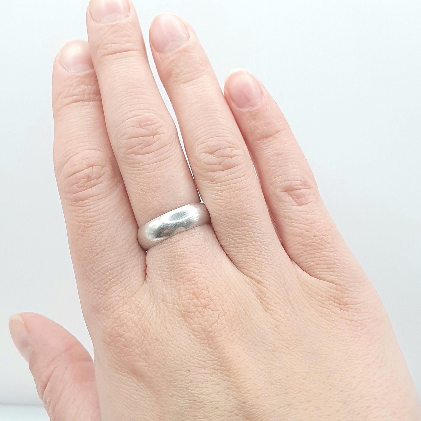 Vintage Sterling Silver Band Ring Smooth Plain Thick Chunky Retro Solid 925 Mens Womens Unisex Jewellery Jewelry