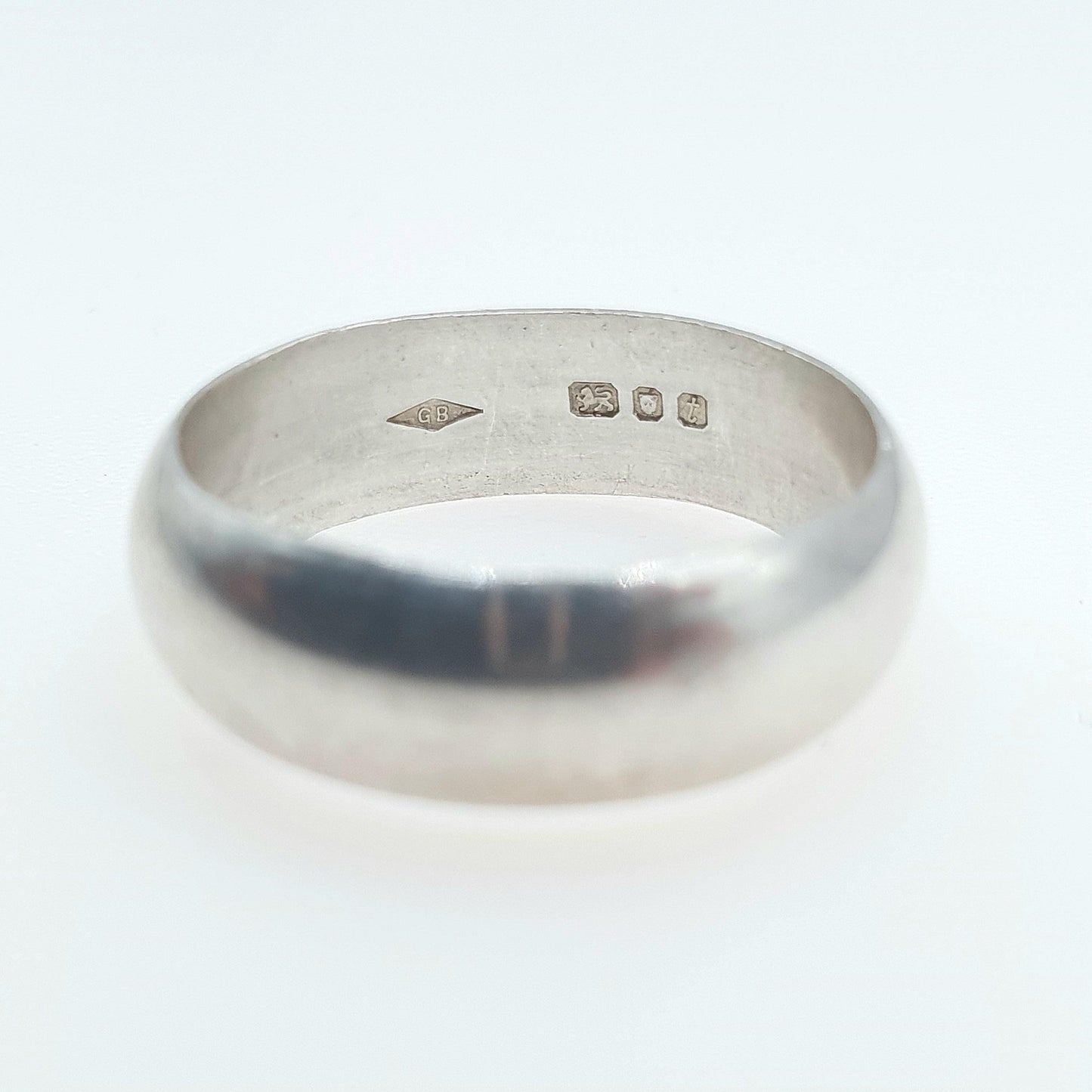Vintage Sterling Silver Band Ring Smooth Plain Thick Chunky Retro Solid 925 Mens Womens Unisex Jewellery Jewelry
