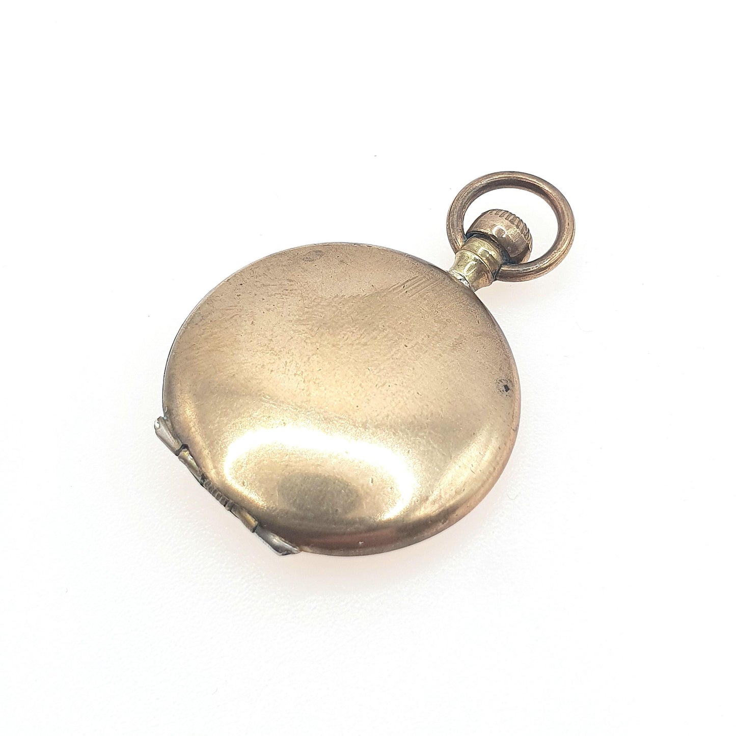 Antique Victorian Rolled Gold Turquoise Glass Locket Pocket Watch Style Gold Fillled Vintage Necklace Womens Ladies Jewellery Jewelry