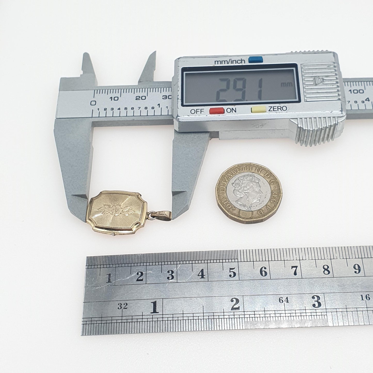 Vintage Rolled Gold Sunburst Flower Locket Rectangular Shape Gold Filled Picture Photo Womens Ladies Retro Jewellery Jewelry