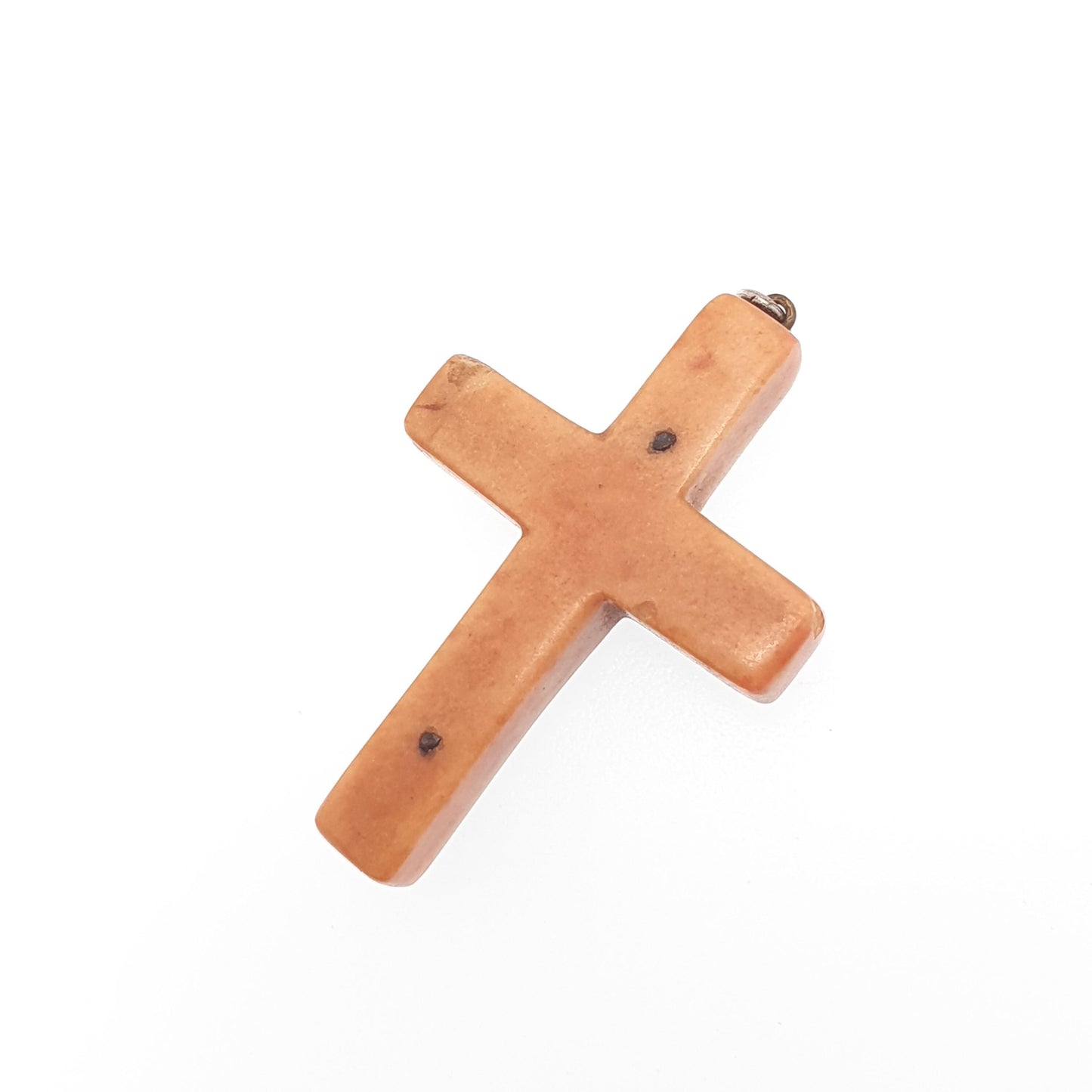 Antique Georgian Steel Cut Crucifix Pendant Cross Necklace Early 1800s Pre Victorian Handmade Vintage Jewelry Jewellery
