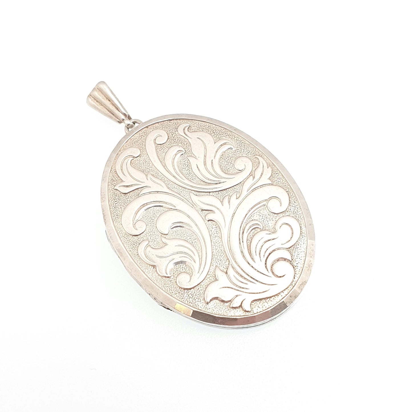 Vintage GEORG JENSEN Sterling Silver Locket Very Large Big 1970 Hallmark Engraved Necklace Pendant Picture Photo Womens Jewelry Jewellery